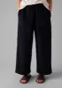 Crinkle Cotton Barrel Leg Trousers | Black sold by TOAST