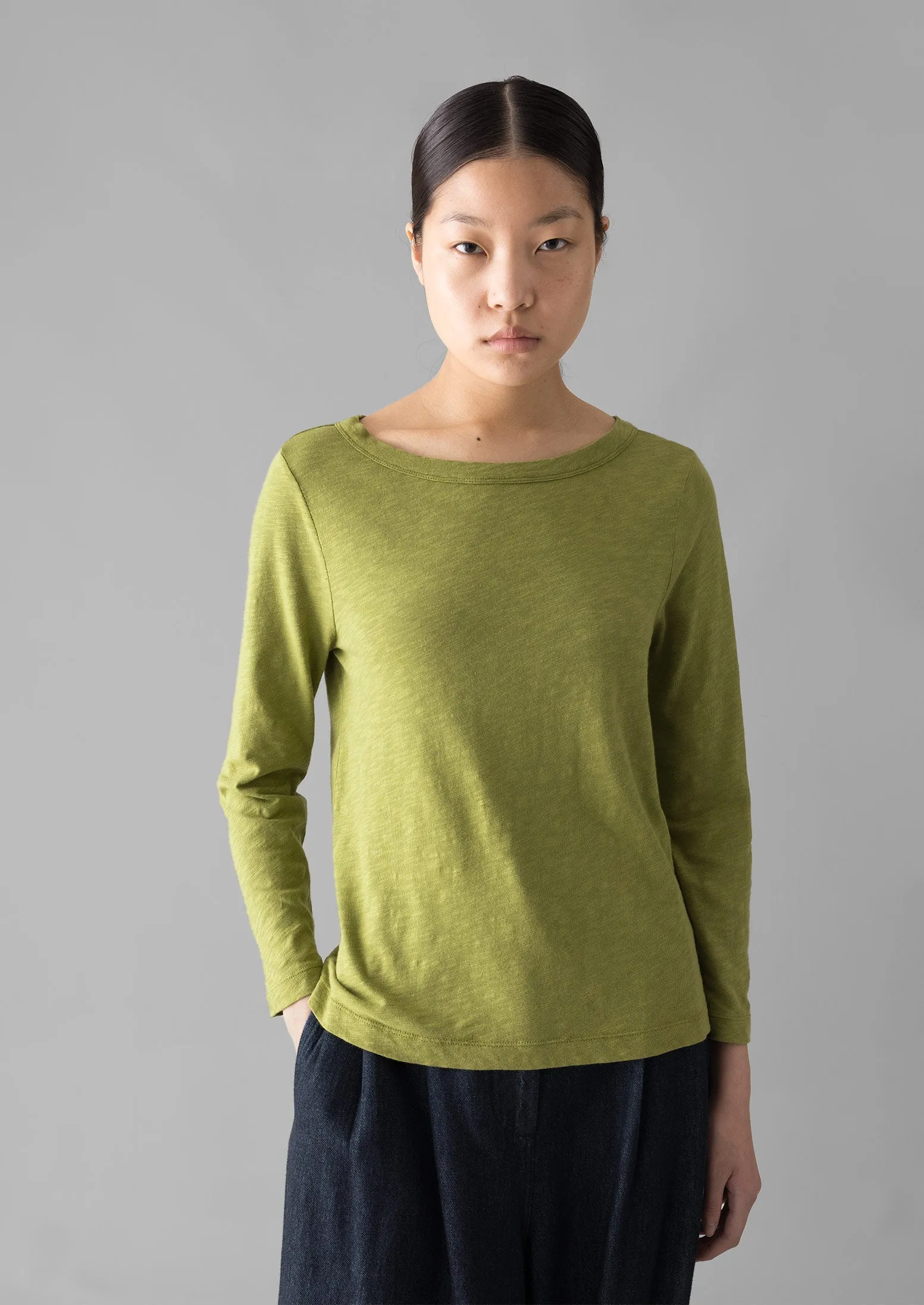 Lia Boat Neck Tee | Woodbine Green sold by TOAST product image thumbnail 2