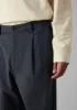 Otto Cotton Pleat Trousers | Charcoal sold by TOAST