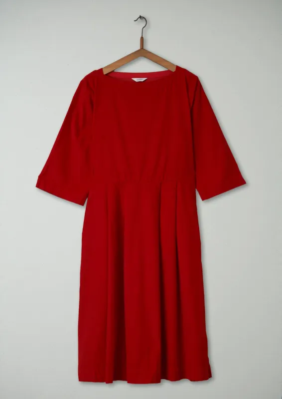Reworn Needlecord Dress Size 12 (526) | Blood Orange sold by TOAST