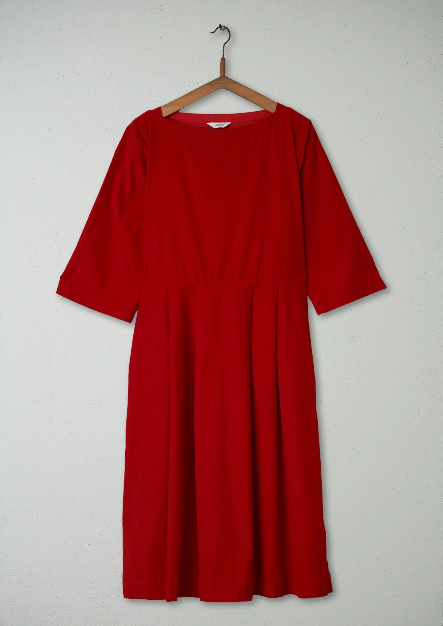 Reworn Needlecord Dress Size 12 (526) | Blood Orange sold by TOAST