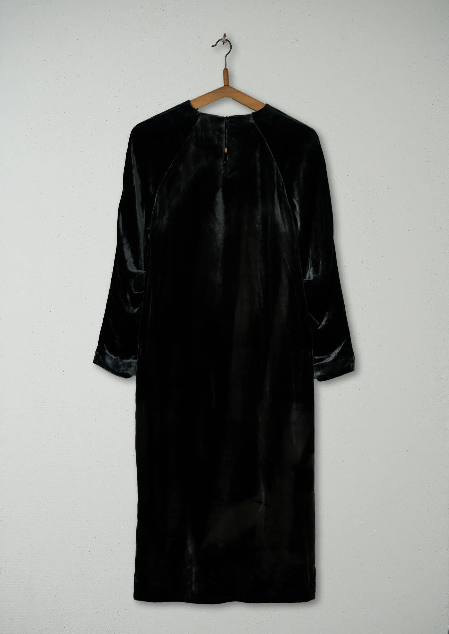Reworn Silk Velvet Dress size 8 (628) | Green Black sold by TOAST product image thumbnail 2