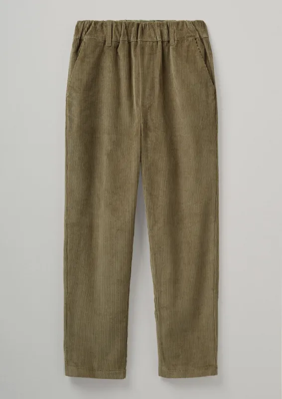 Gabi Organic Cord Pull On Trousers | Dark Pear sold by TOAST