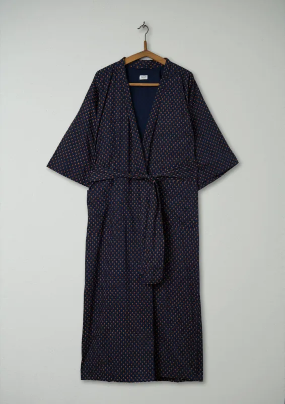 Reworn Block Print Kimono Gown Size XSS (026) | Multi sold by TOAST