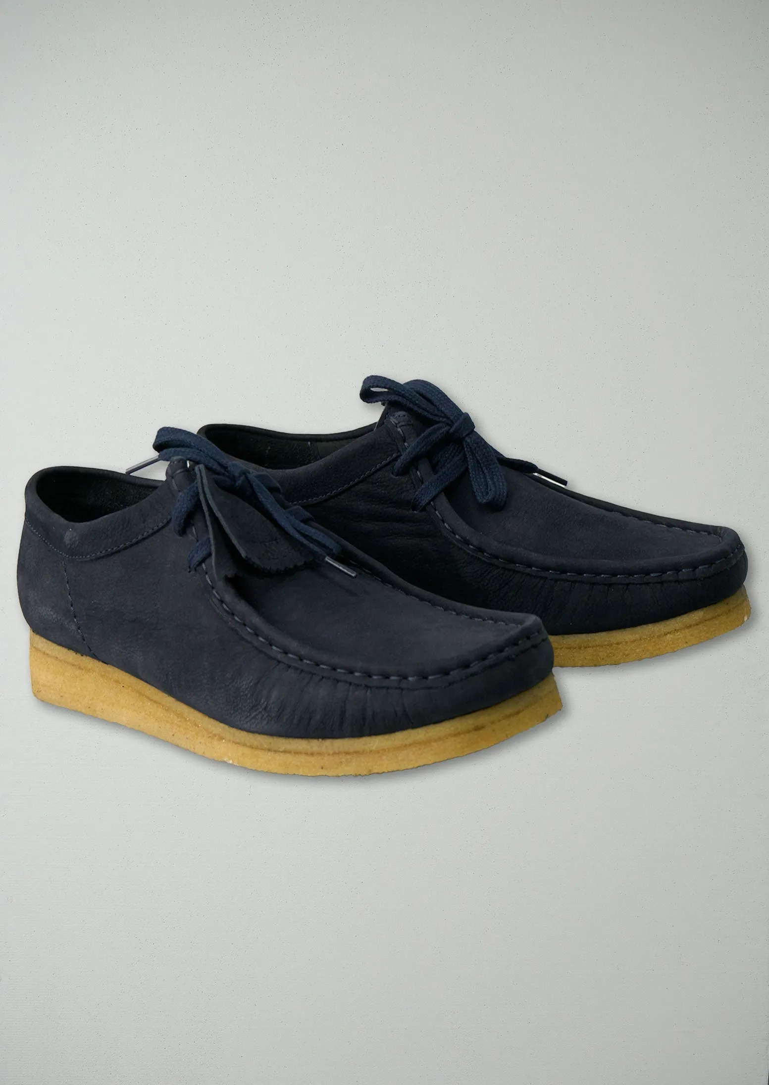Reworn Clarks Wallabee Shoes Size 6 (186) | Dark Navy sold by TOAST