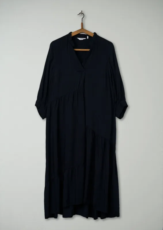 Reworn Crinkle Twill Dress Size S (656) | Midnight sold by TOAST
