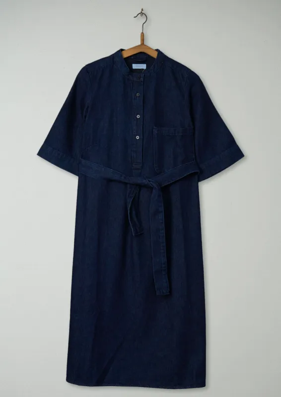 Reworn Denim Belted Dress Size 6 (672) | Indigo sold by TOAST