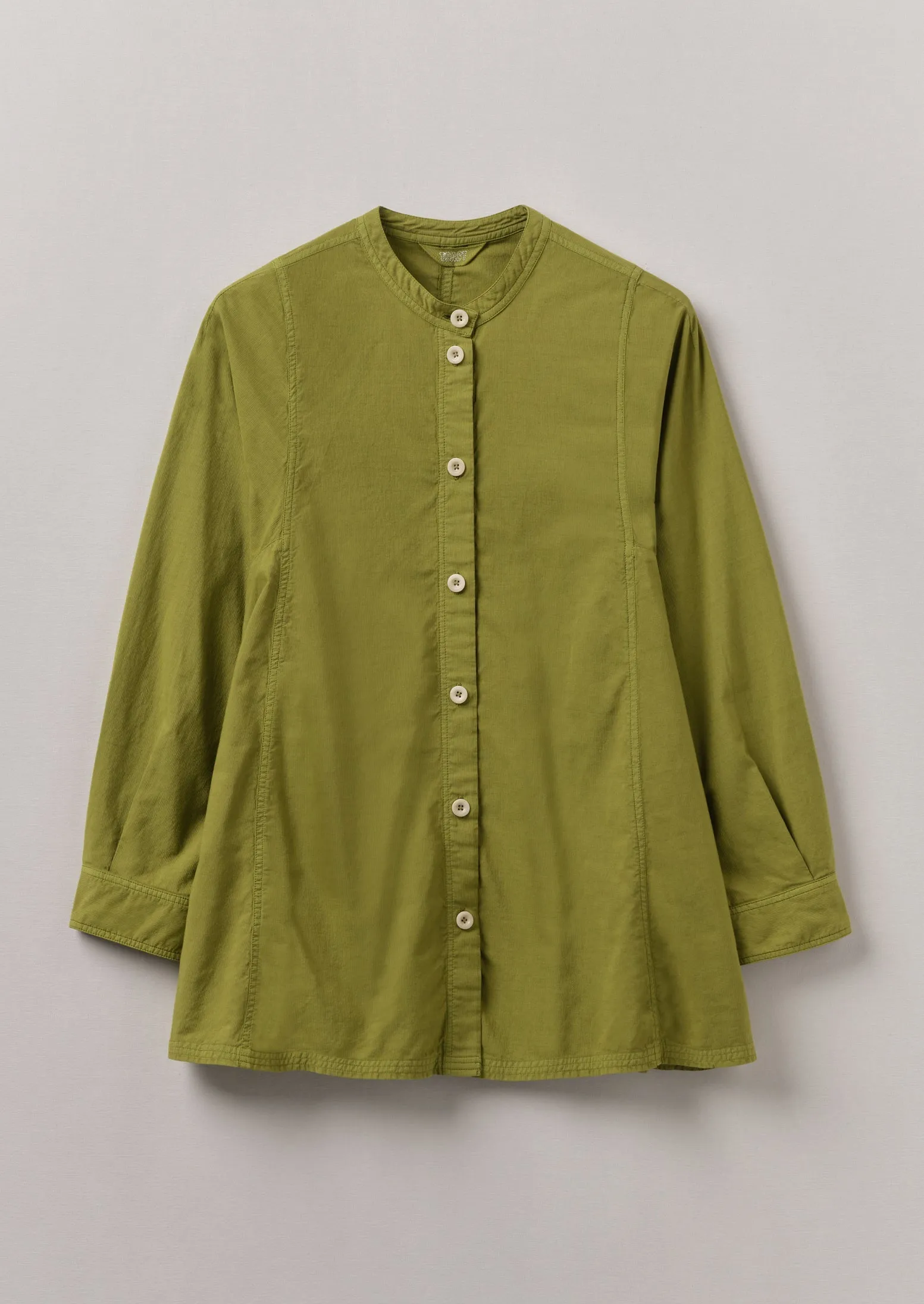 Raised Stripe Cotton Poplin Shirt | Pea Shoot sold by TOAST