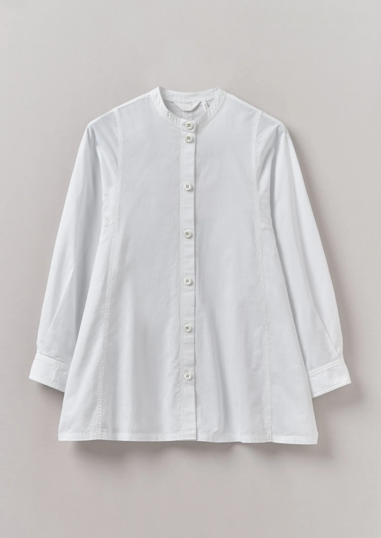Raised Stripe Cotton Poplin Shirt | Paper White sold by TOAST