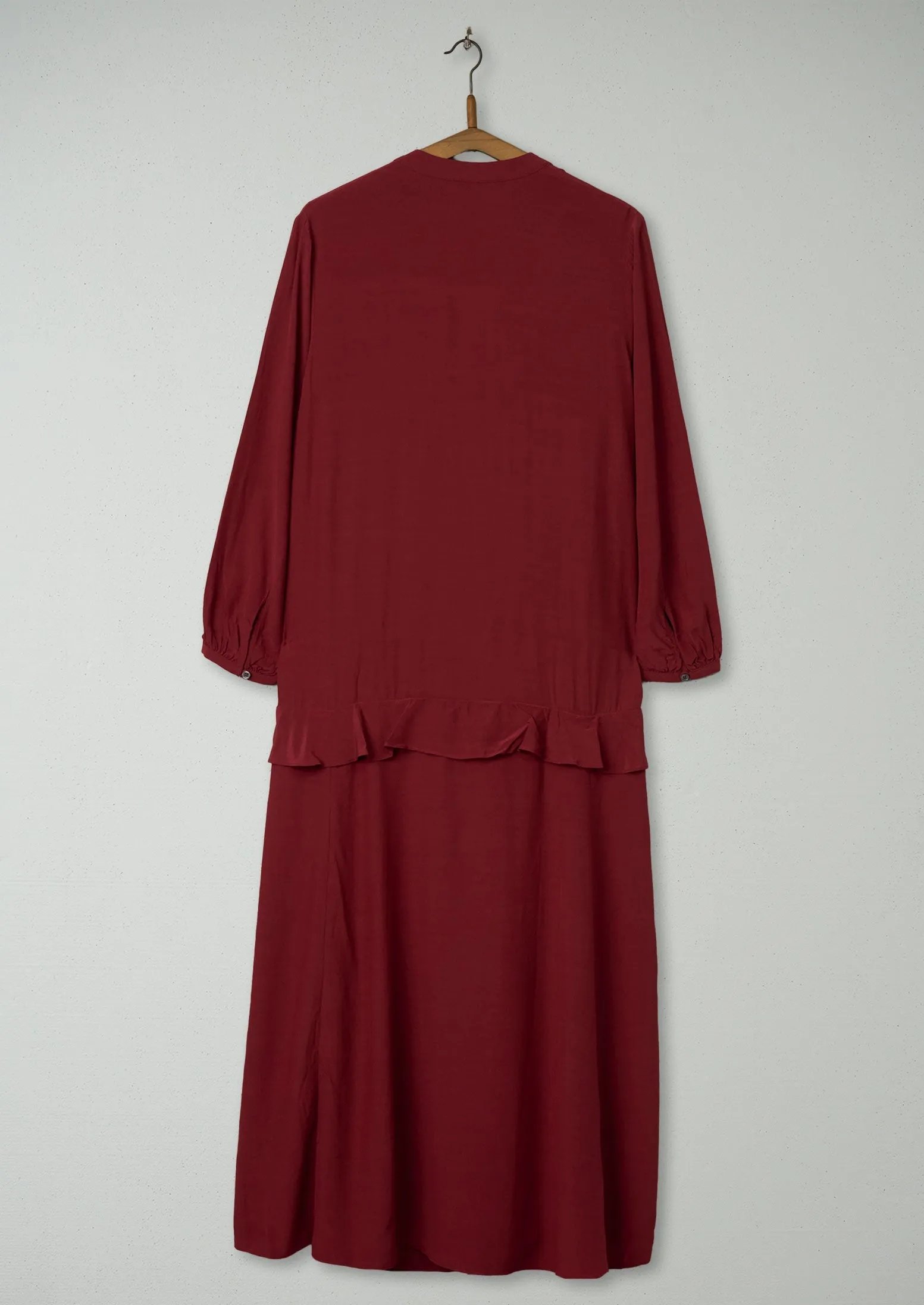 Reworn Ruffle Dress Size 10 (667) | Dark Rust sold by TOAST product image thumbnail 2