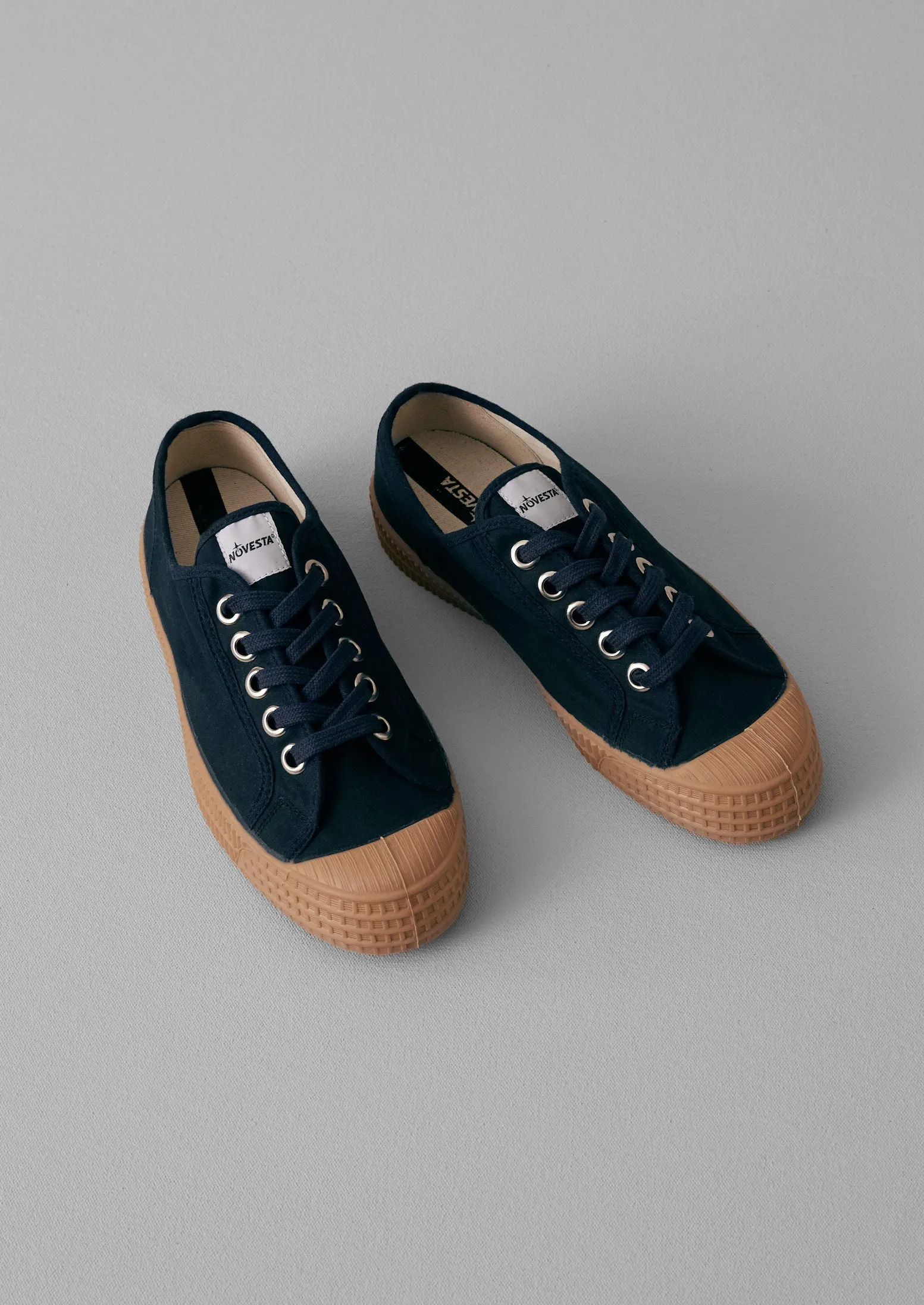Novesta Star Master Waxed Cotton Plimsolls | Indigo sold by TOAST