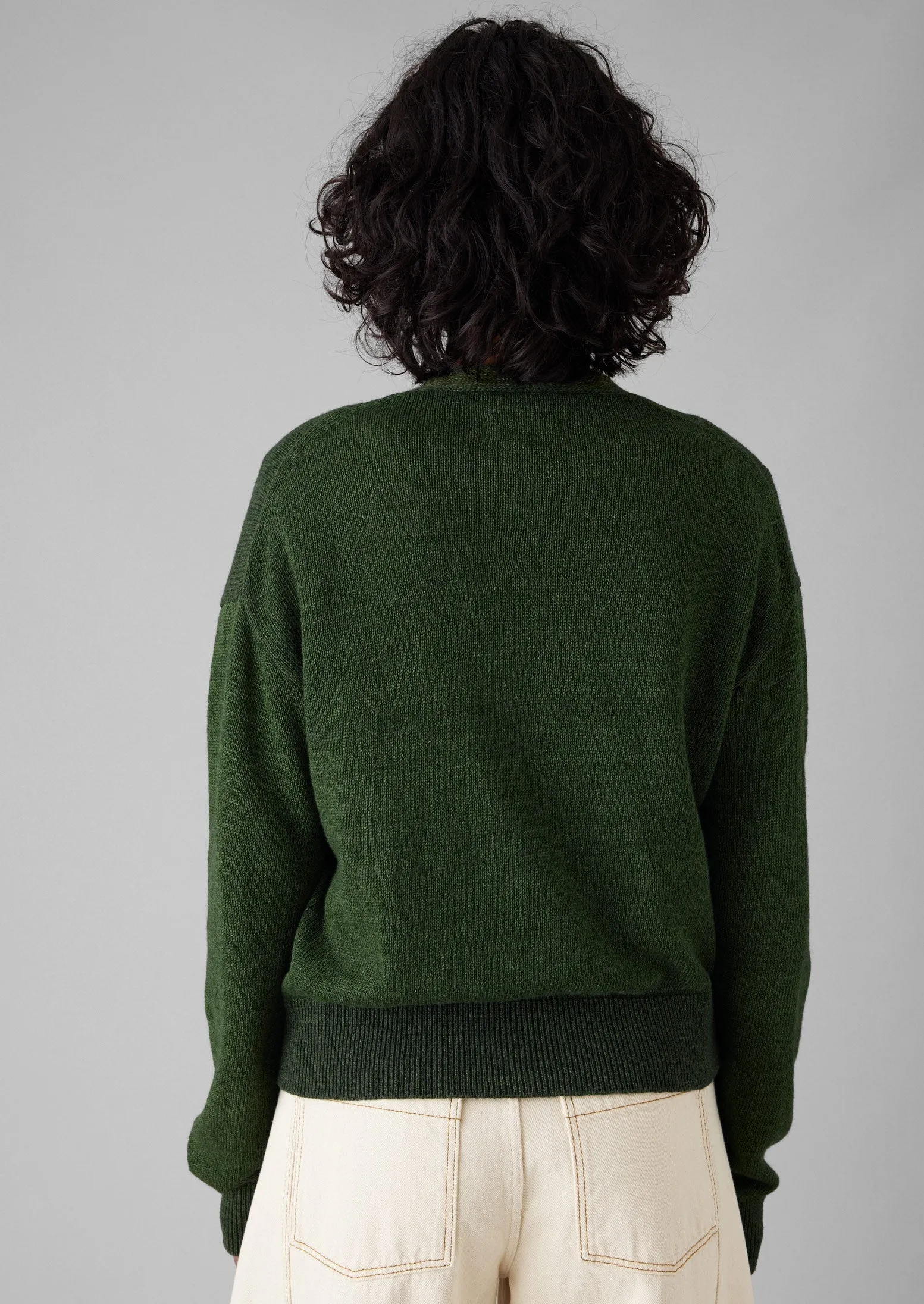 Wool Linen Patch Pocket Cardigan | Artichoke sold by TOAST product image thumbnail 4