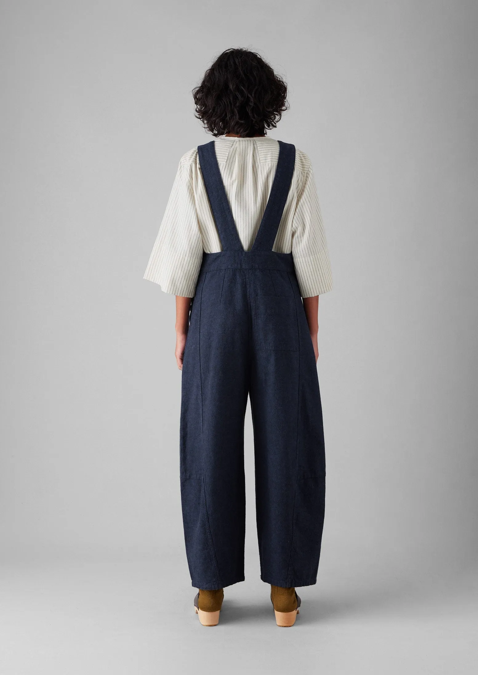 Hemp Cotton Canvas Dungarees | Dark Chambray Blue sold by TOAST product image thumbnail 3