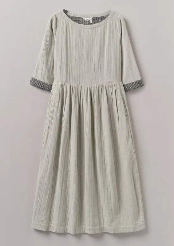 Freya Crinkle Cotton Dress | Ecru sold by TOAST
