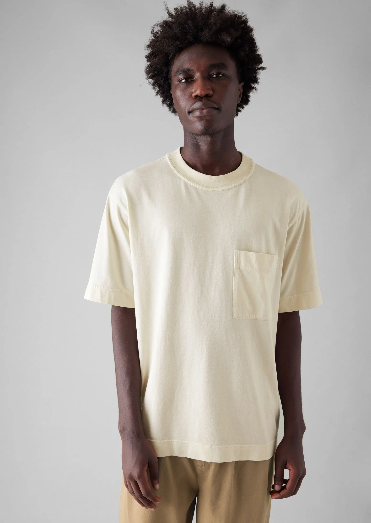 Garment Dyed Organic Cotton Tee | Ecru sold by TOAST product image thumbnail 2
