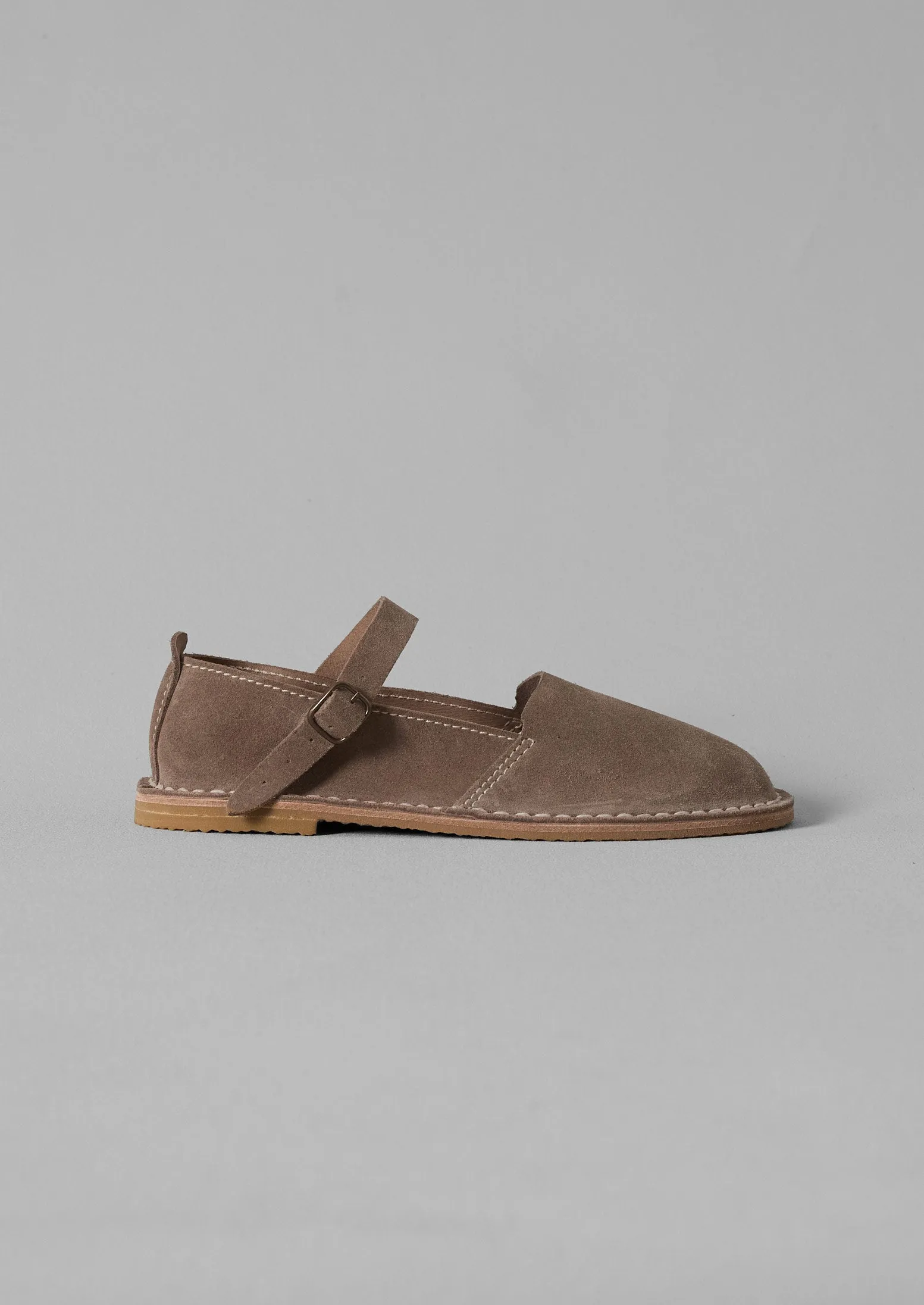 Steve Mono Artisan Suede Buckle Shoes | Taupe sold by TOAST product image thumbnail 3
