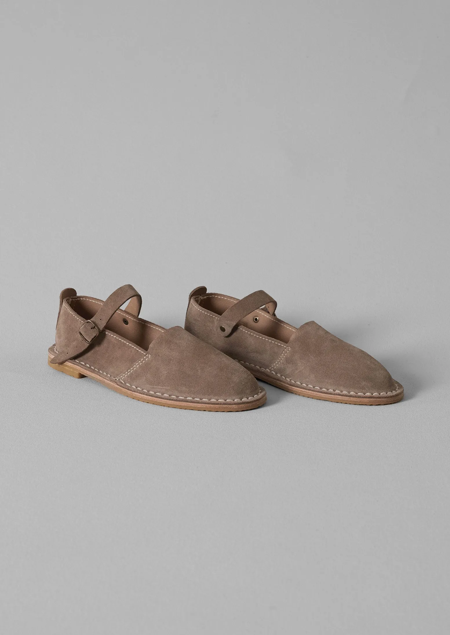 Steve Mono Artisan Suede Buckle Shoes | Taupe sold by TOAST product image thumbnail 4