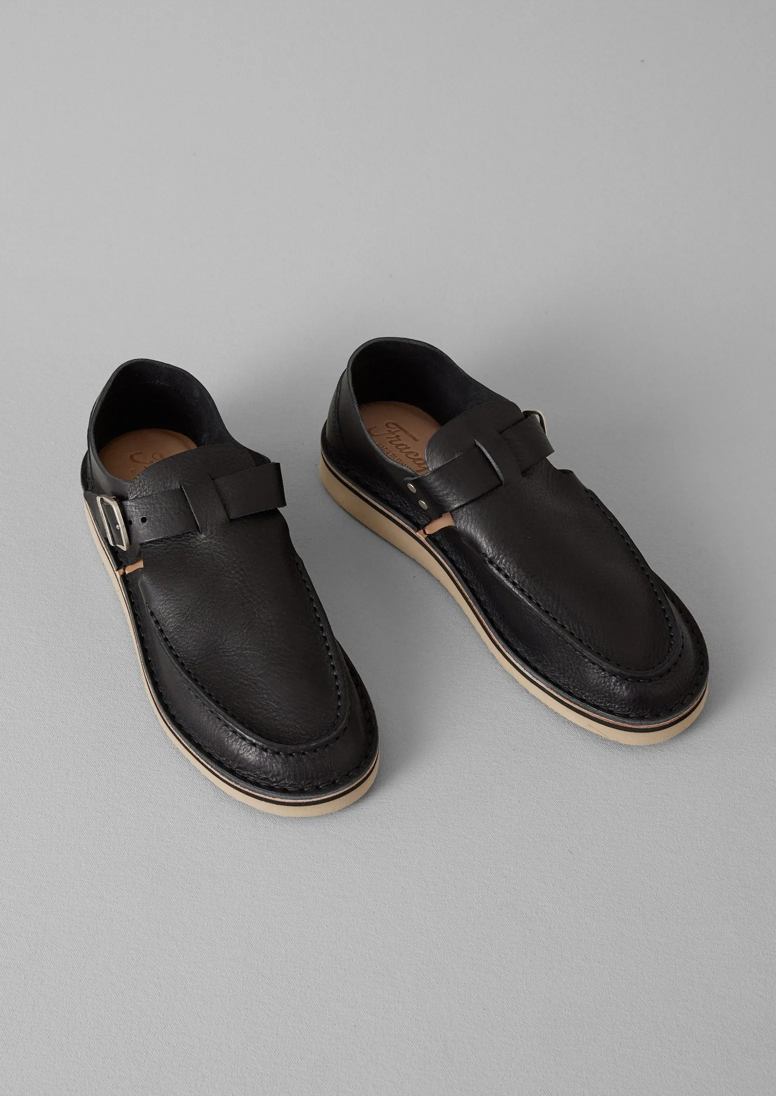 Fracap Leather Ankle Shoes | Black sold by TOAST