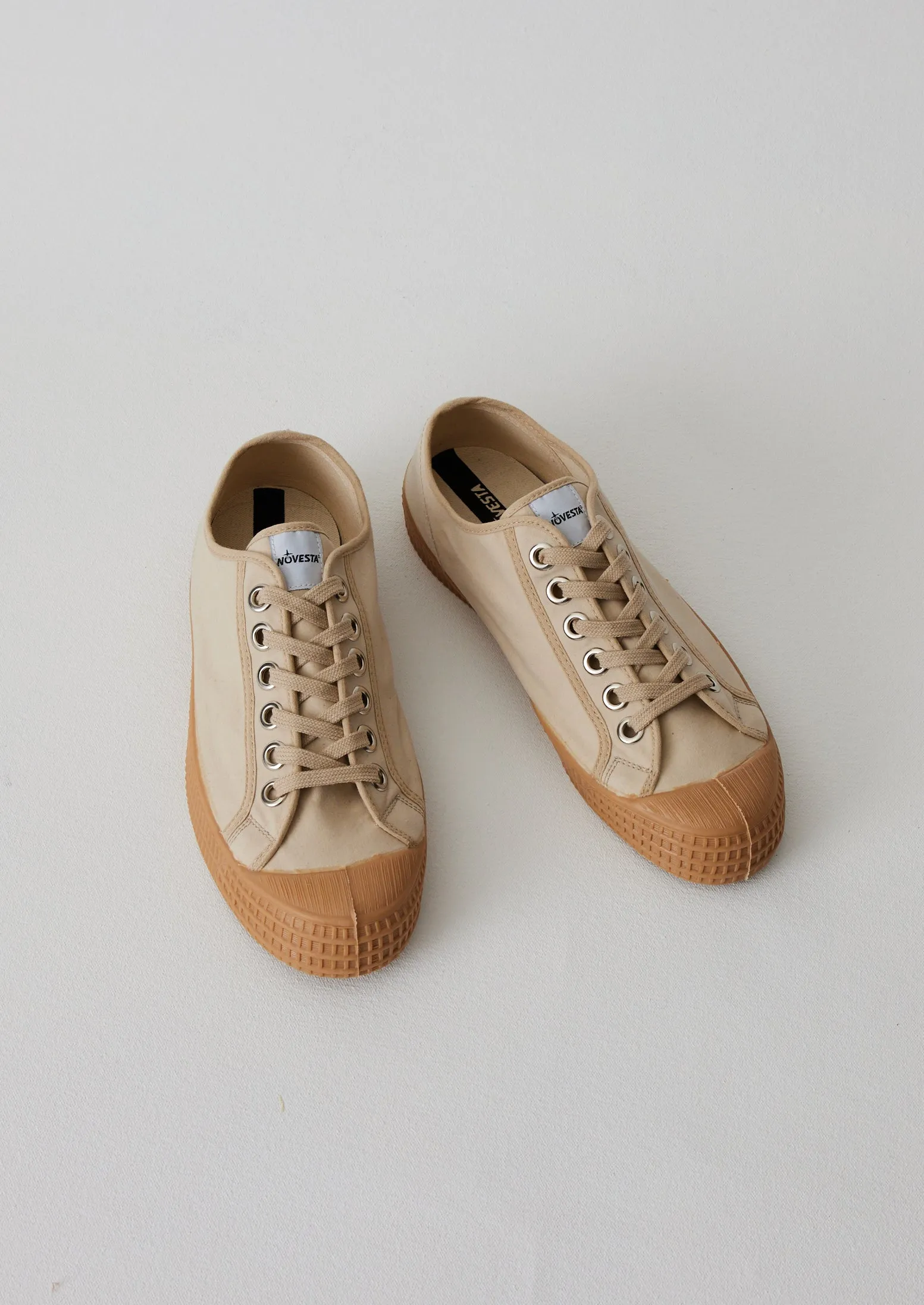 Novesta Star Master Waxed Cotton Plimsolls | Birch sold by TOAST