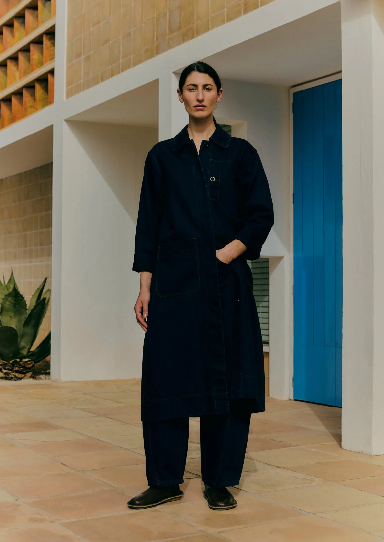 Patch Pocket Japanese Denim Coat | Indigo sold by TOAST product image thumbnail 2