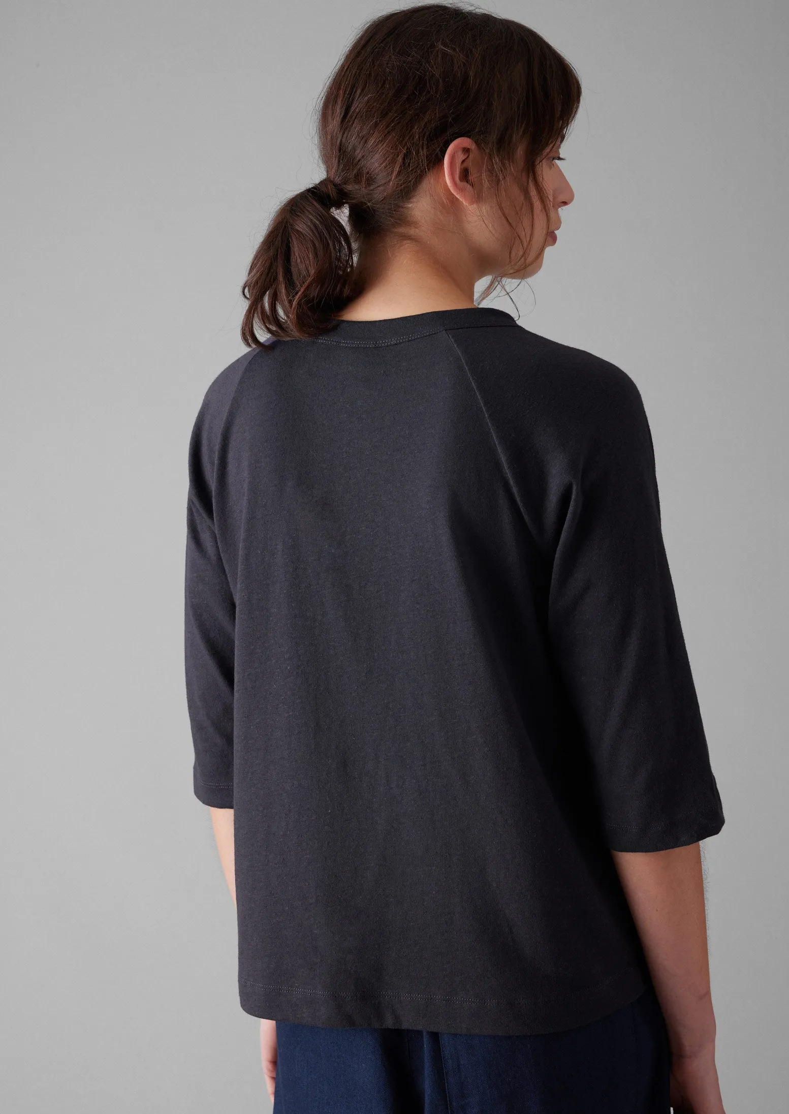 Cotton Hemp Raglan Tee | Slate sold by TOAST product image thumbnail 4