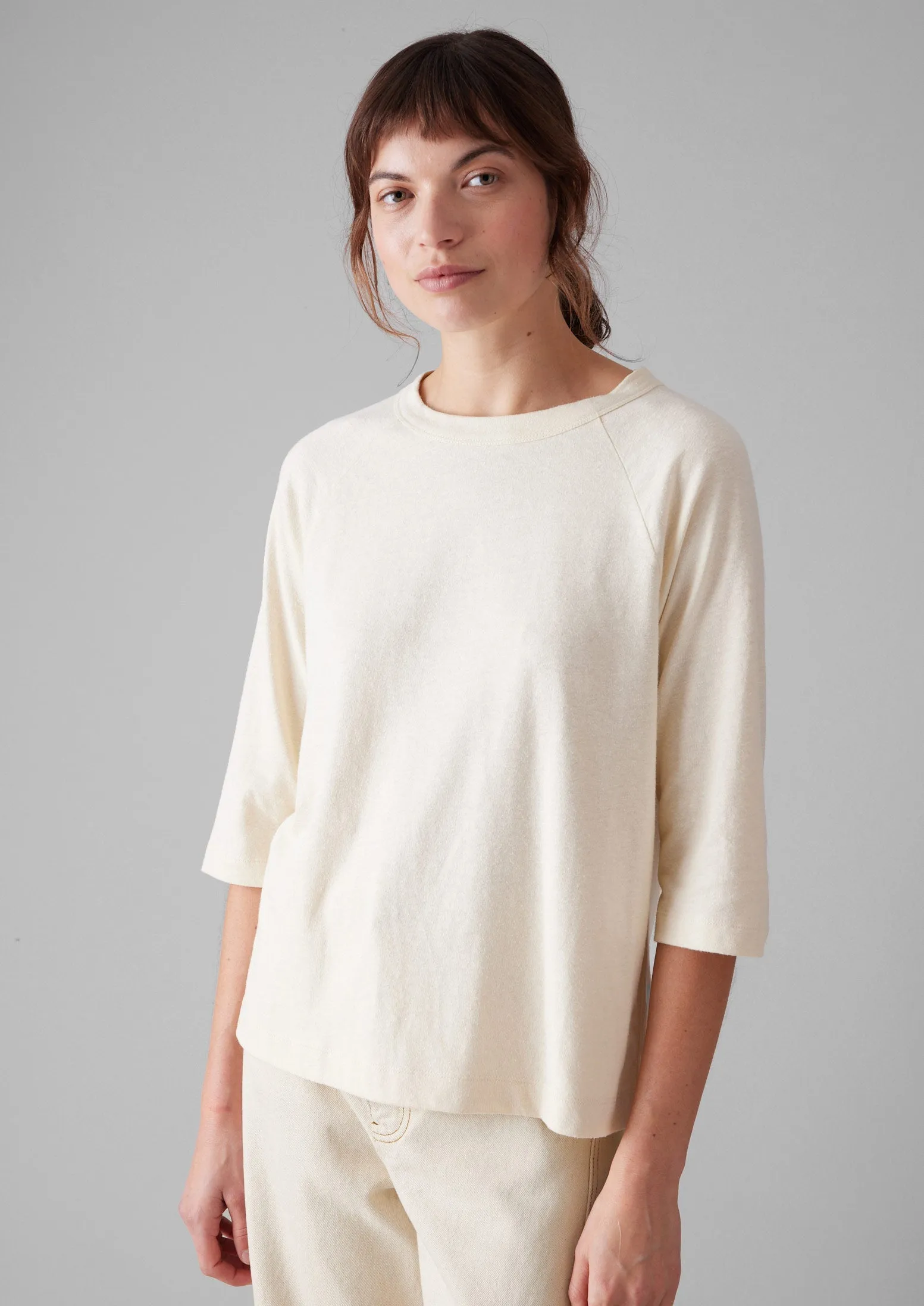 Cotton Hemp Raglan Tee | Ecru sold by TOAST product image thumbnail 3