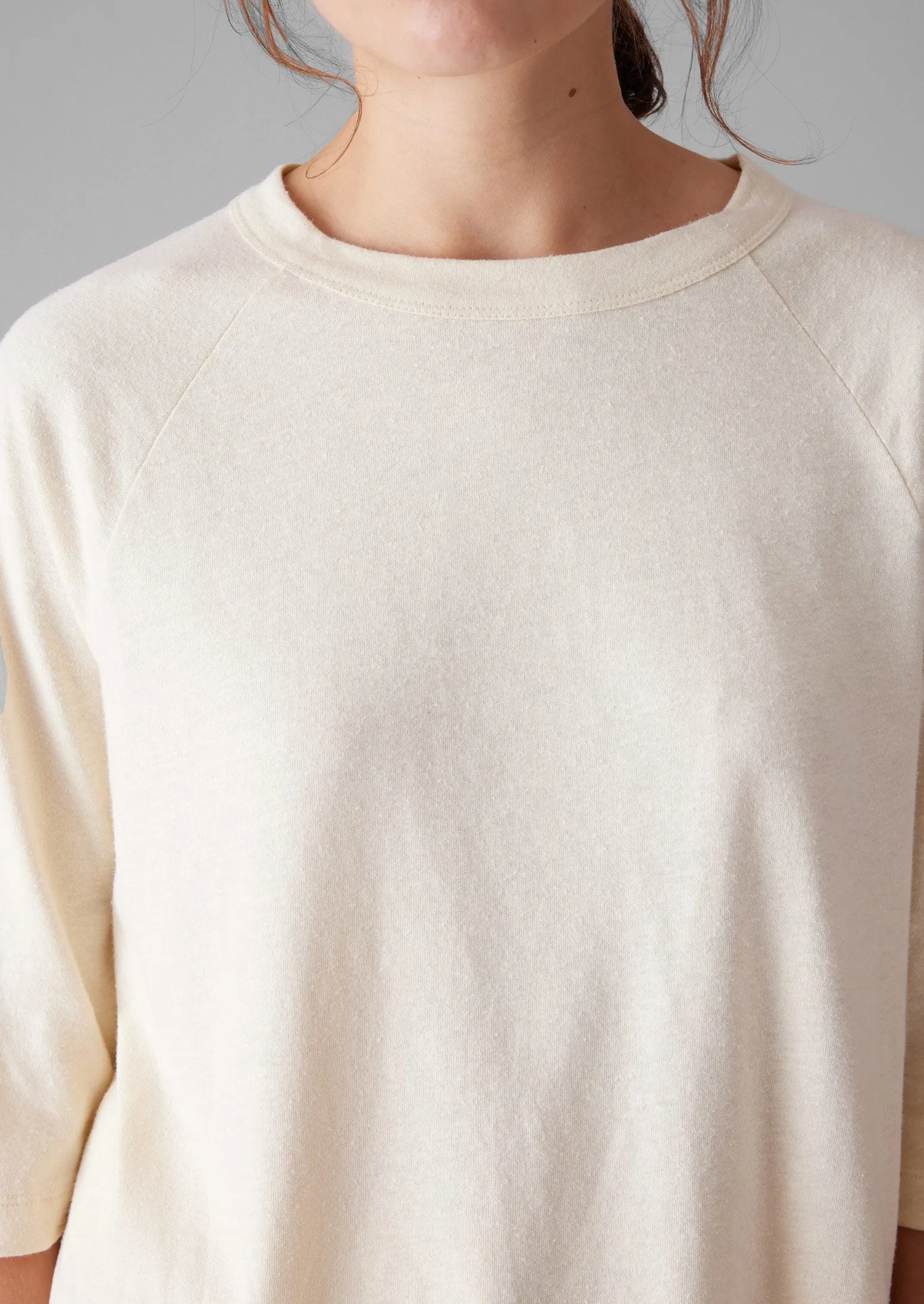 Cotton Hemp Raglan Tee | Ecru sold by TOAST product image thumbnail 4