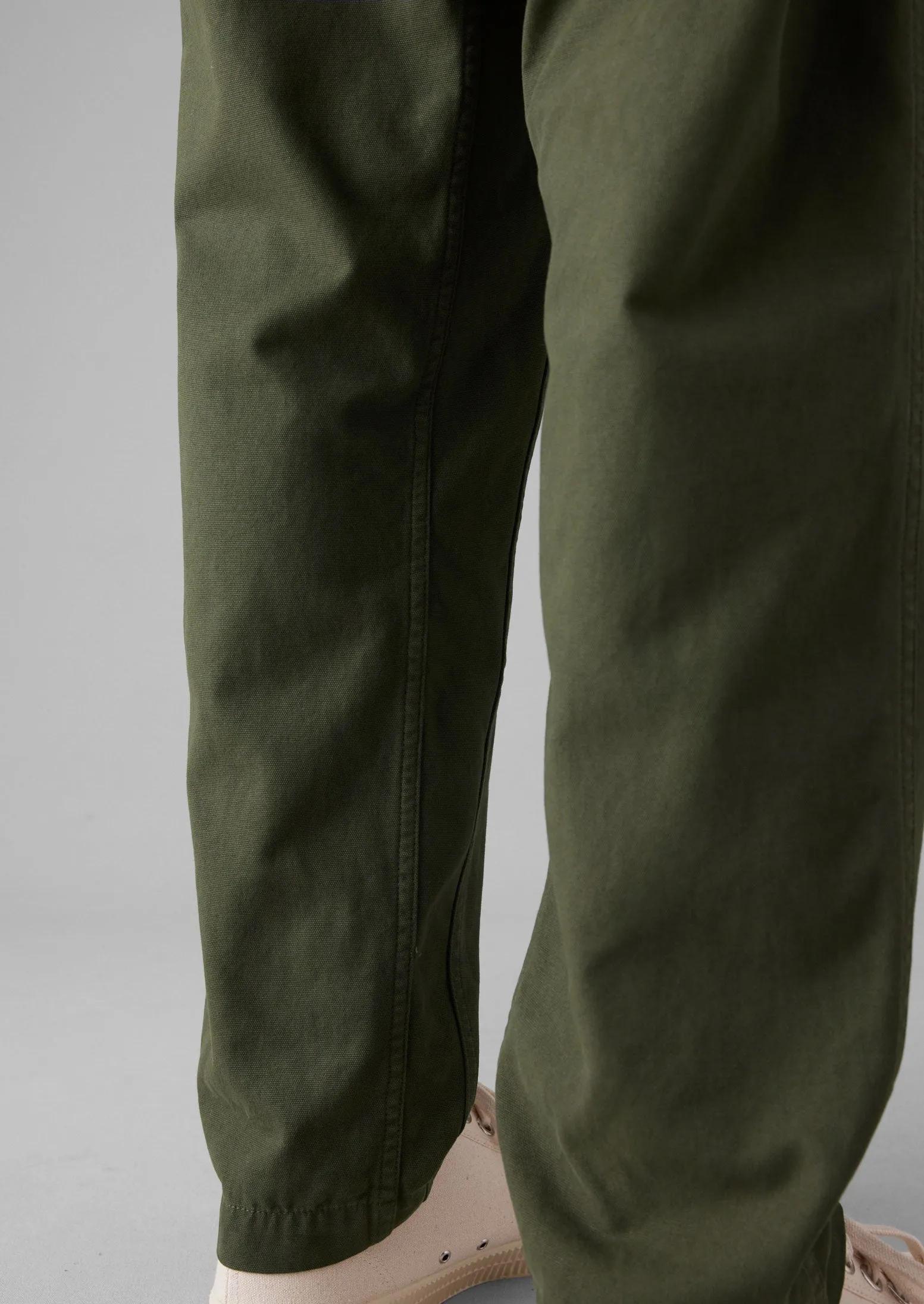 Canvas Cotton Drawstring Trousers | Olive sold by TOAST product image thumbnail 5