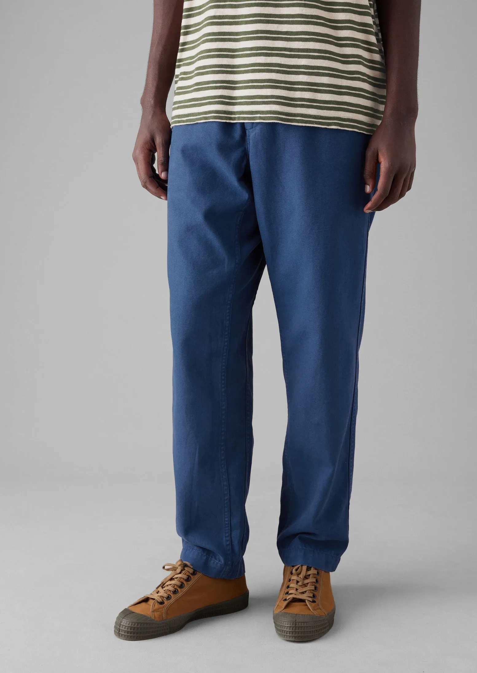 Canvas Cotton Drawstring Trousers | Engineer Blue sold by TOAST product image thumbnail 2