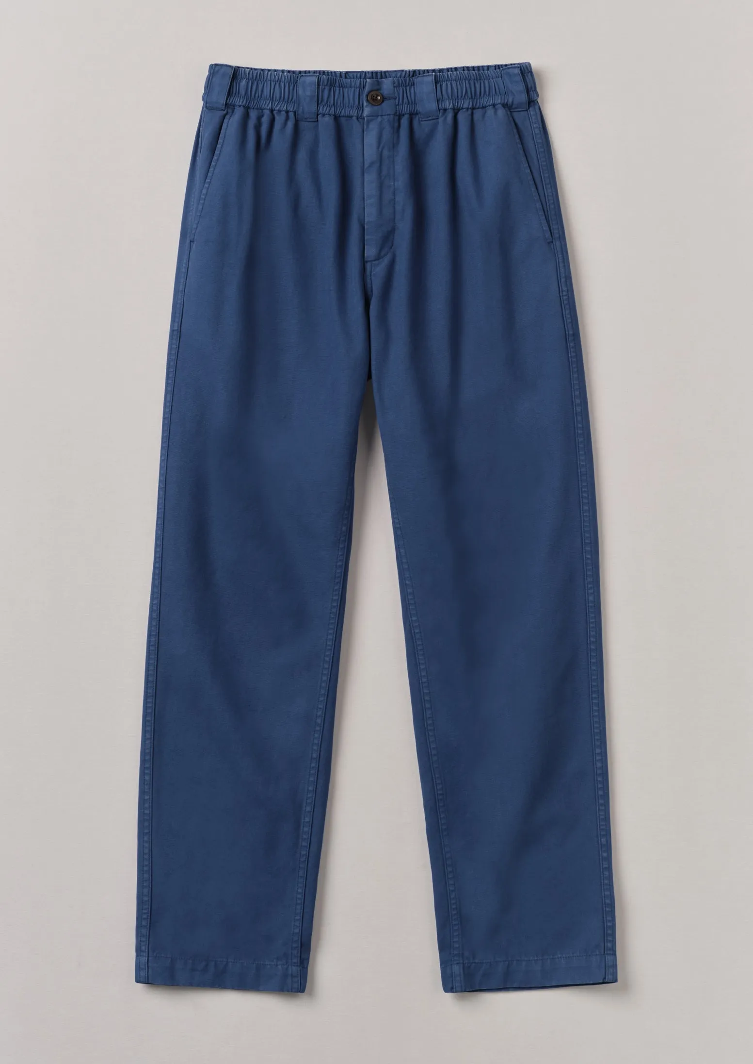 Canvas Cotton Drawstring Trousers | Engineer Blue sold by TOAST