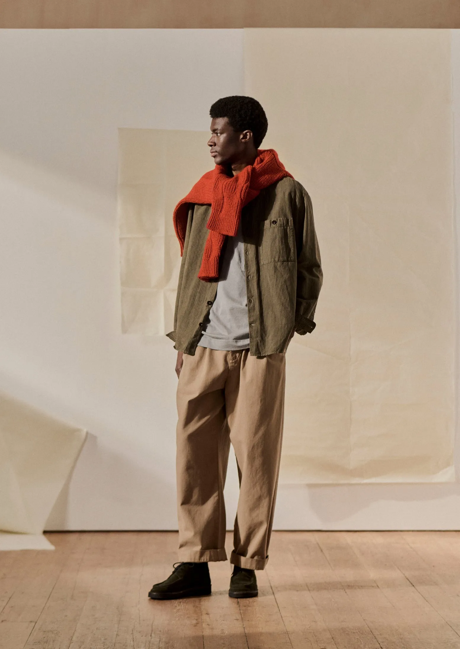 Bill Cotton Wide Leg Trousers | Ash Brown sold by TOAST product image thumbnail 2