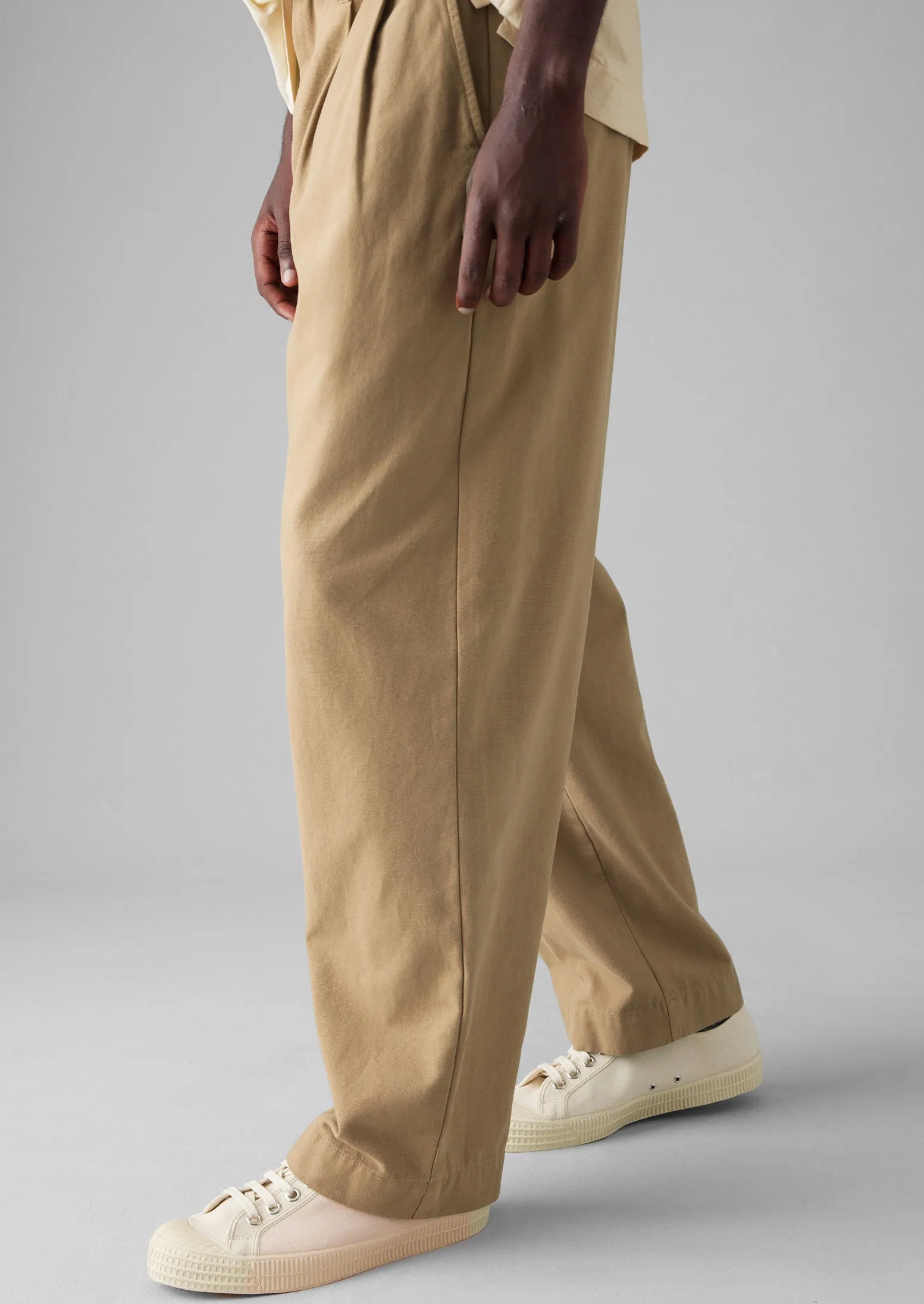 Bill Cotton Wide Leg Trousers | Ash Brown sold by TOAST product image thumbnail 3