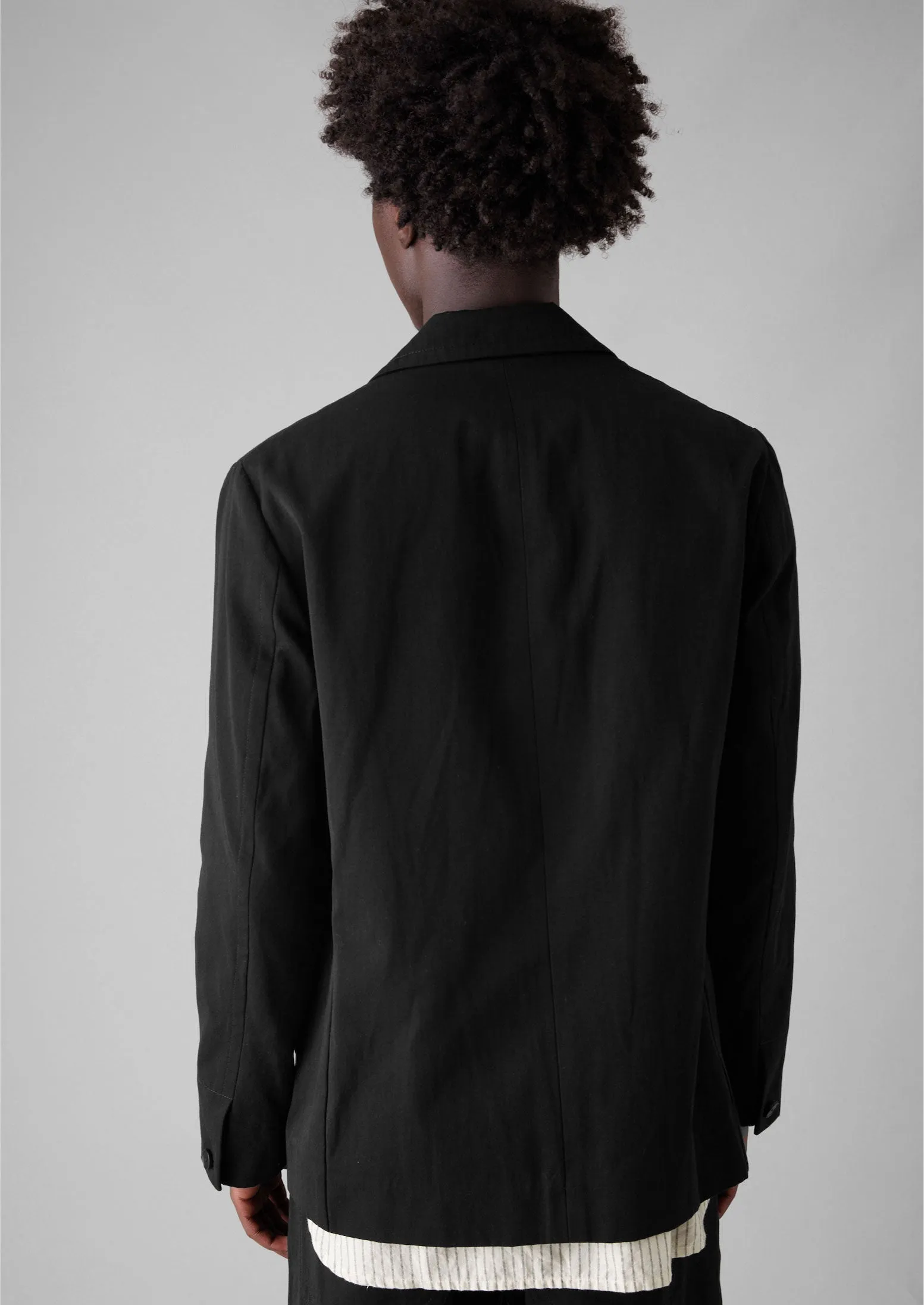 Cotton Linen Twill Low Break Blazer | Black sold by TOAST product image thumbnail 5