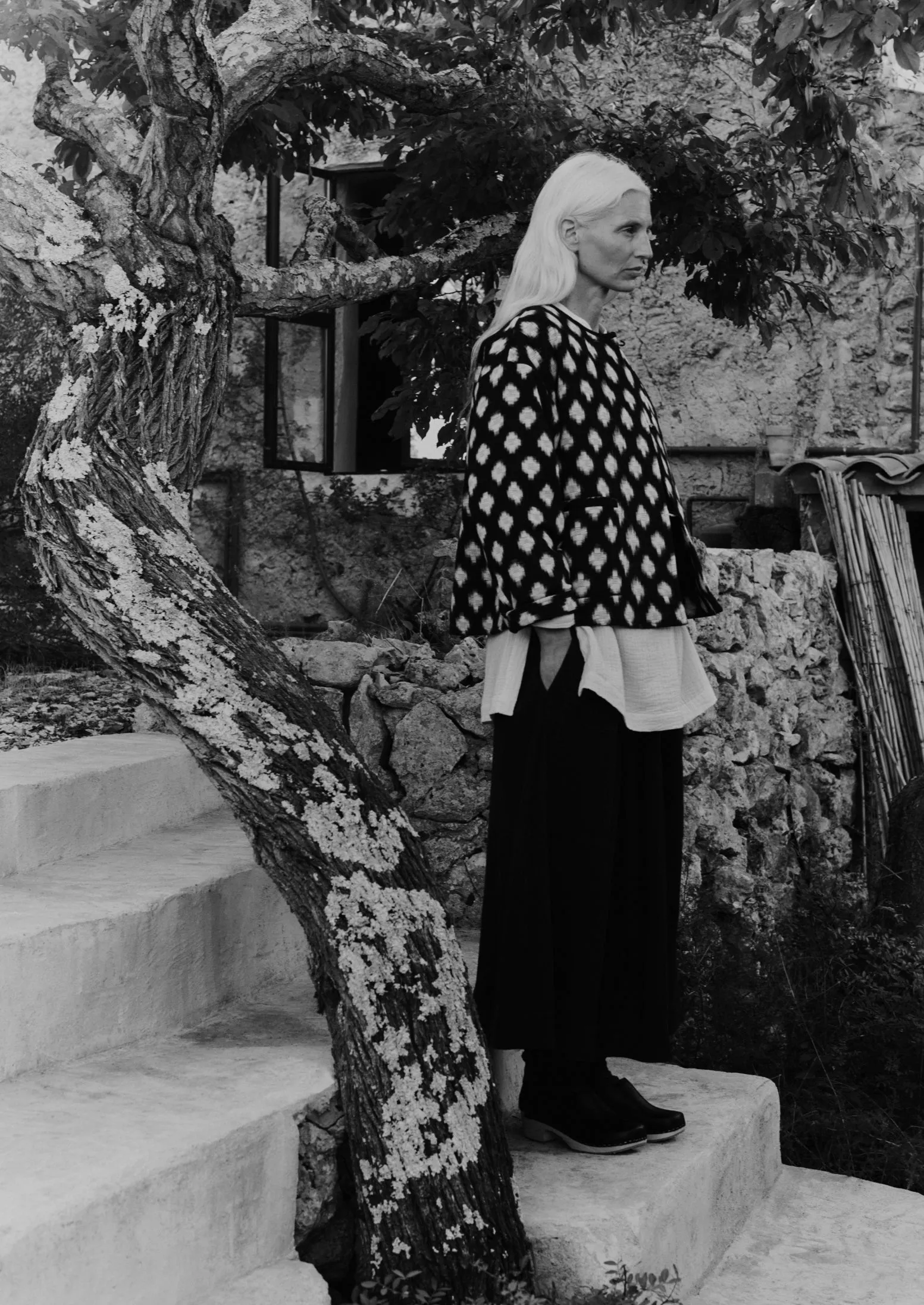 Crosshatch Ikat Quilted Cotton Jacket | Indigo Blue sold by TOAST product image thumbnail 2