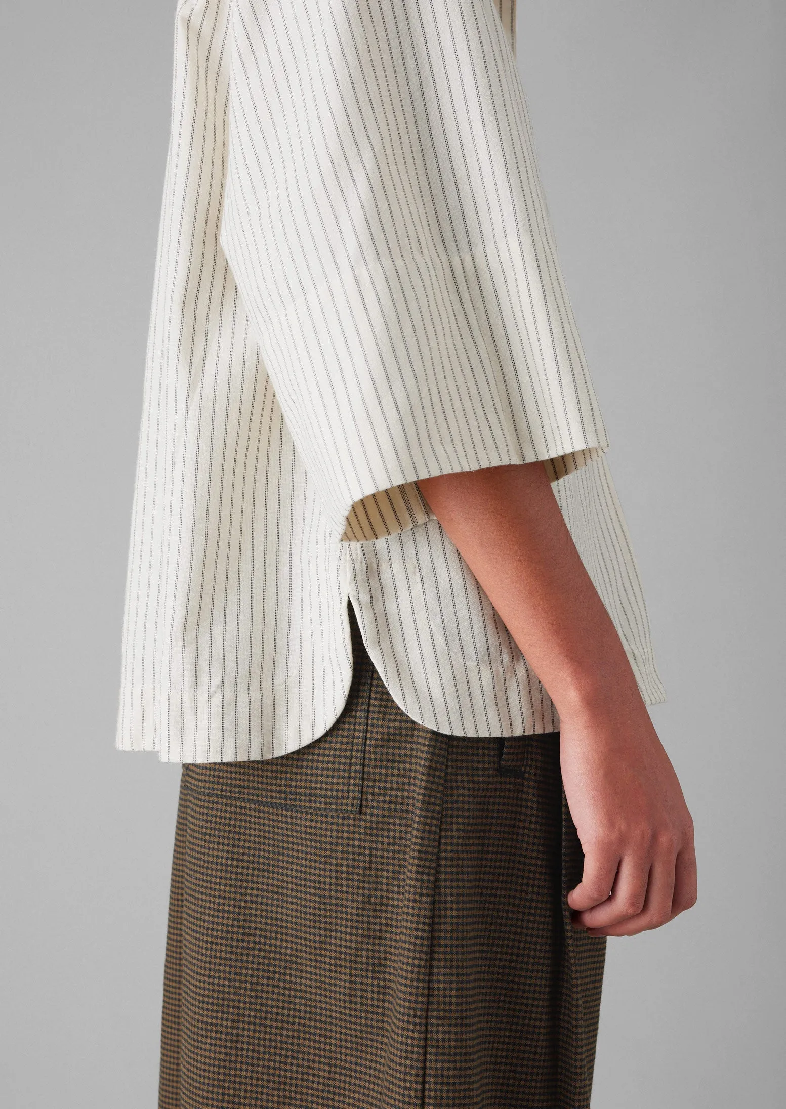 Drift Stripe Shirt | Ecru/Charcoal sold by TOAST product image thumbnail 4