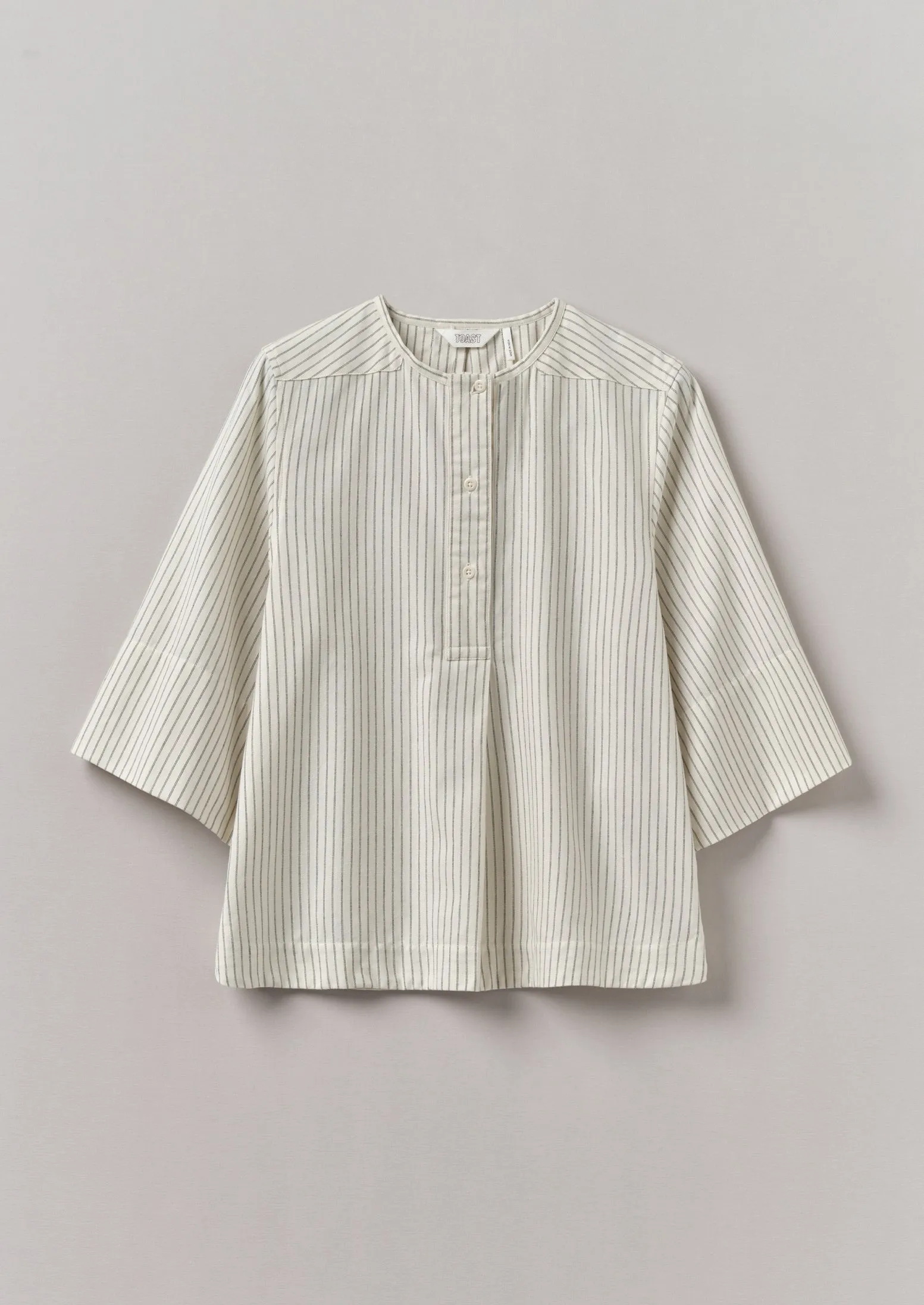 Drift Stripe Shirt | Ecru/Charcoal sold by TOAST