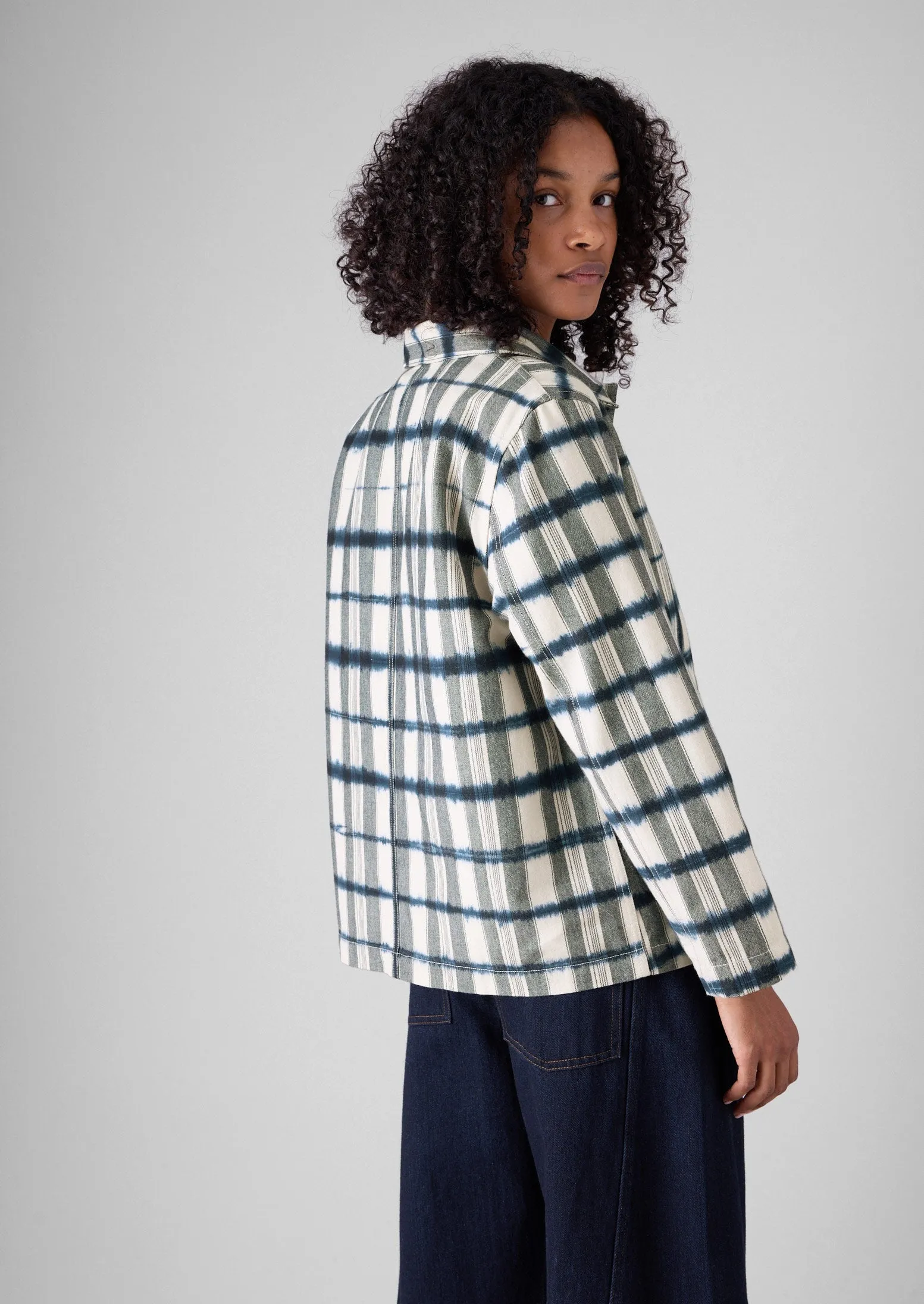 Edo Stripe Jacket | Indigo/Ivory sold by TOAST product image thumbnail 2