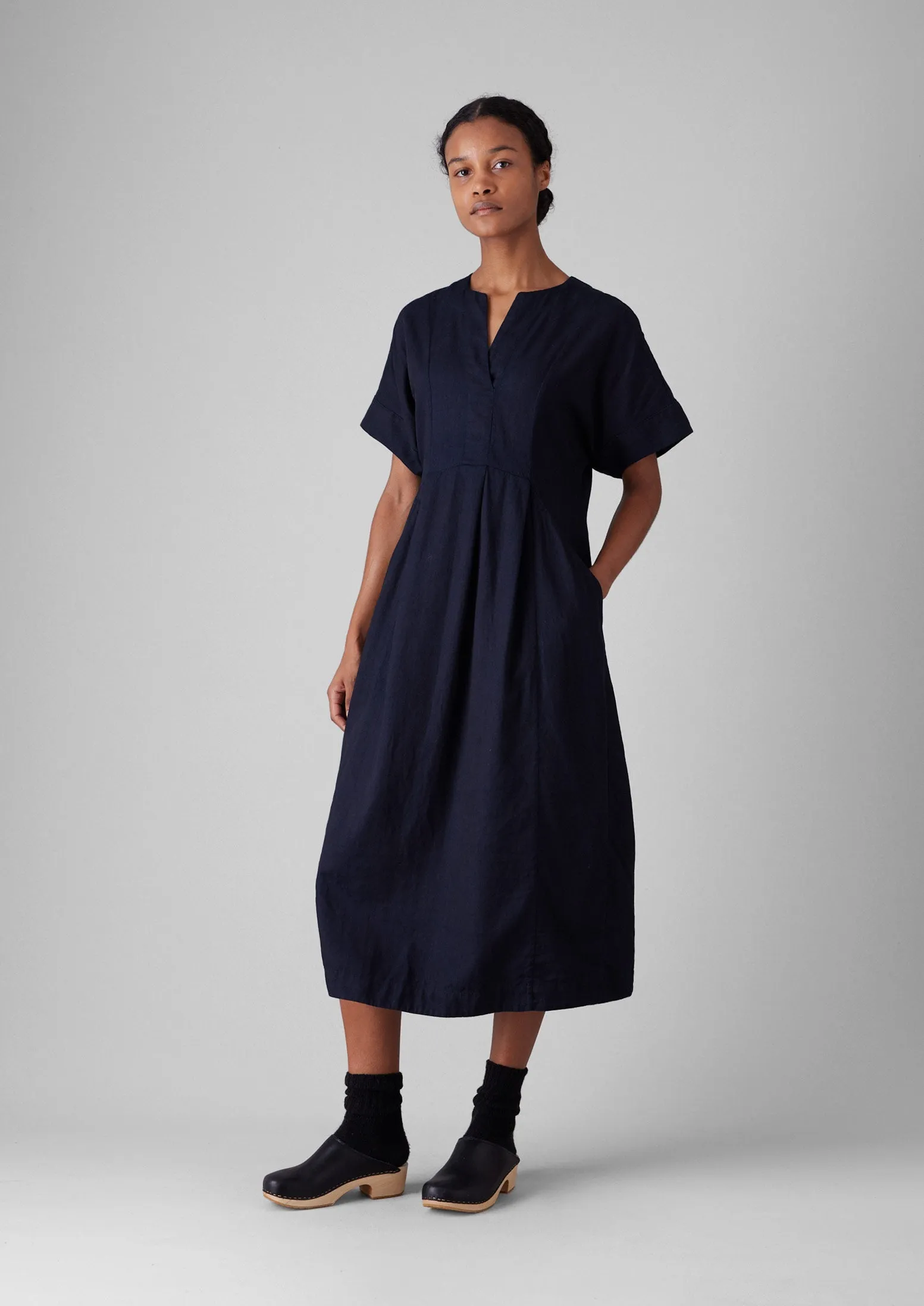 Bryn Twill Dress | Indigo sold by TOAST product image thumbnail 2