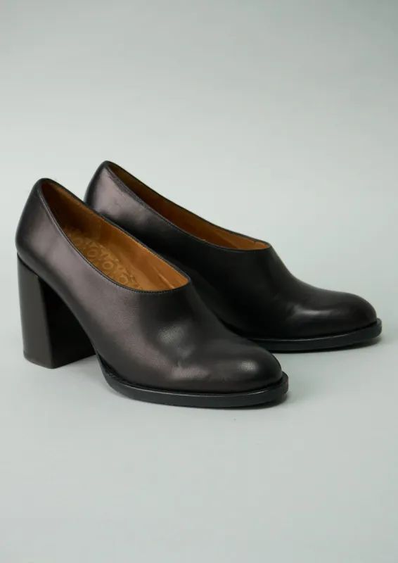 Reworn Chie Mihara Block Heel Shoes Size 38 (190) | Black sold by TOAST