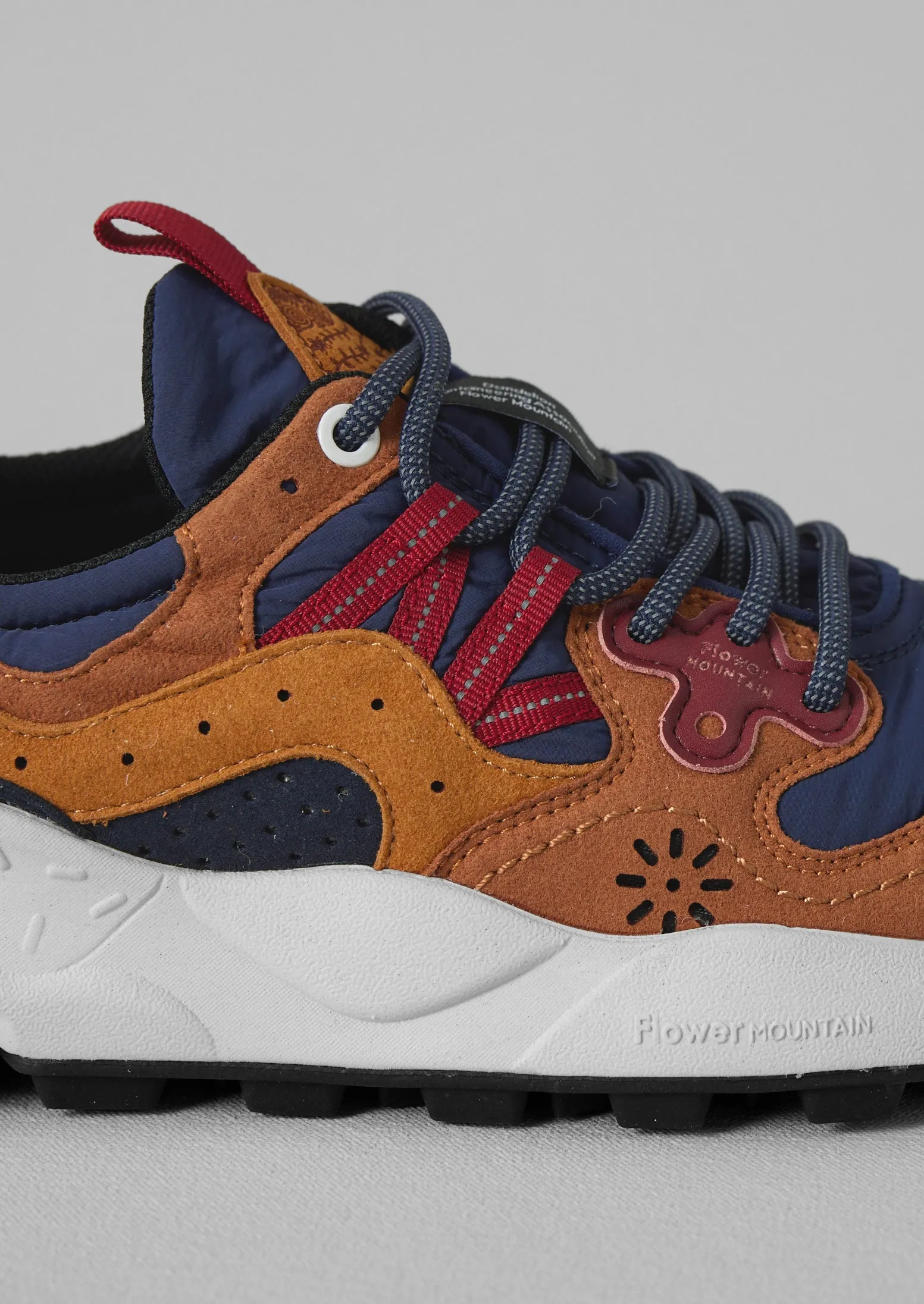 Flower Mountain Yamano Kaiso Panelled Trainers | Indigo/Ginger sold by TOAST product image thumbnail 4
