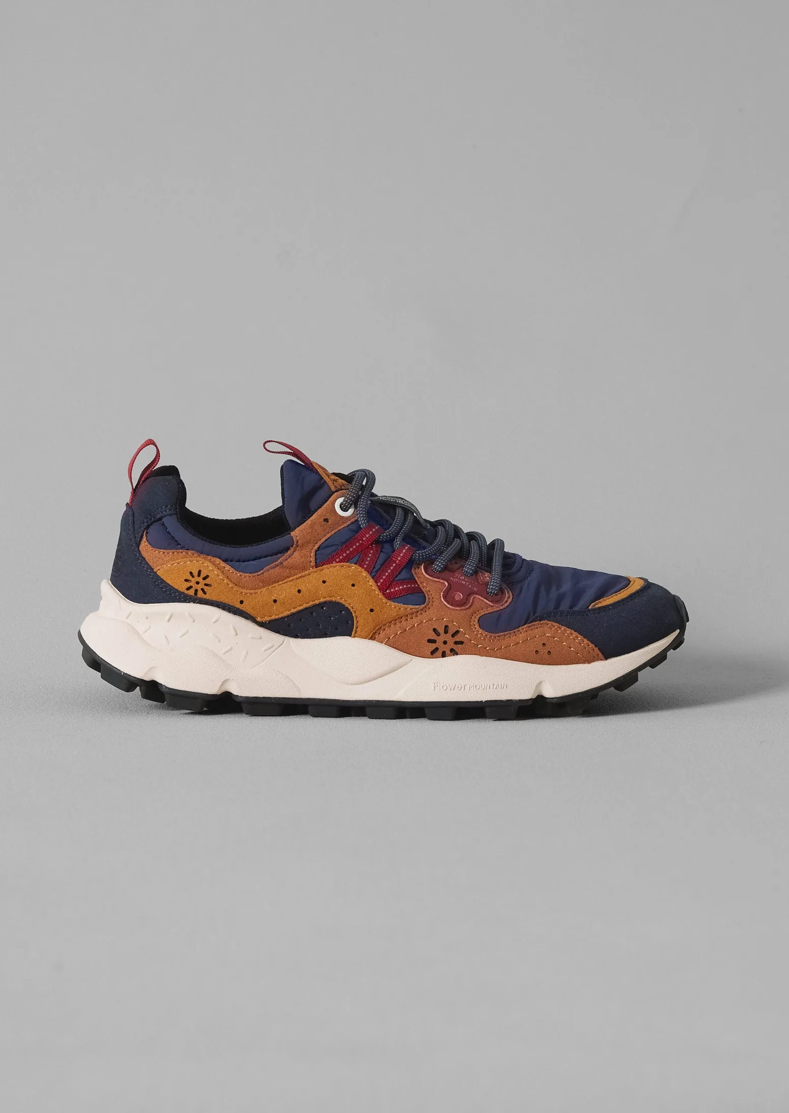 Flower Mountain Yamano Kaiso Panelled Trainers | Indigo/Ginger sold by TOAST product image thumbnail 2