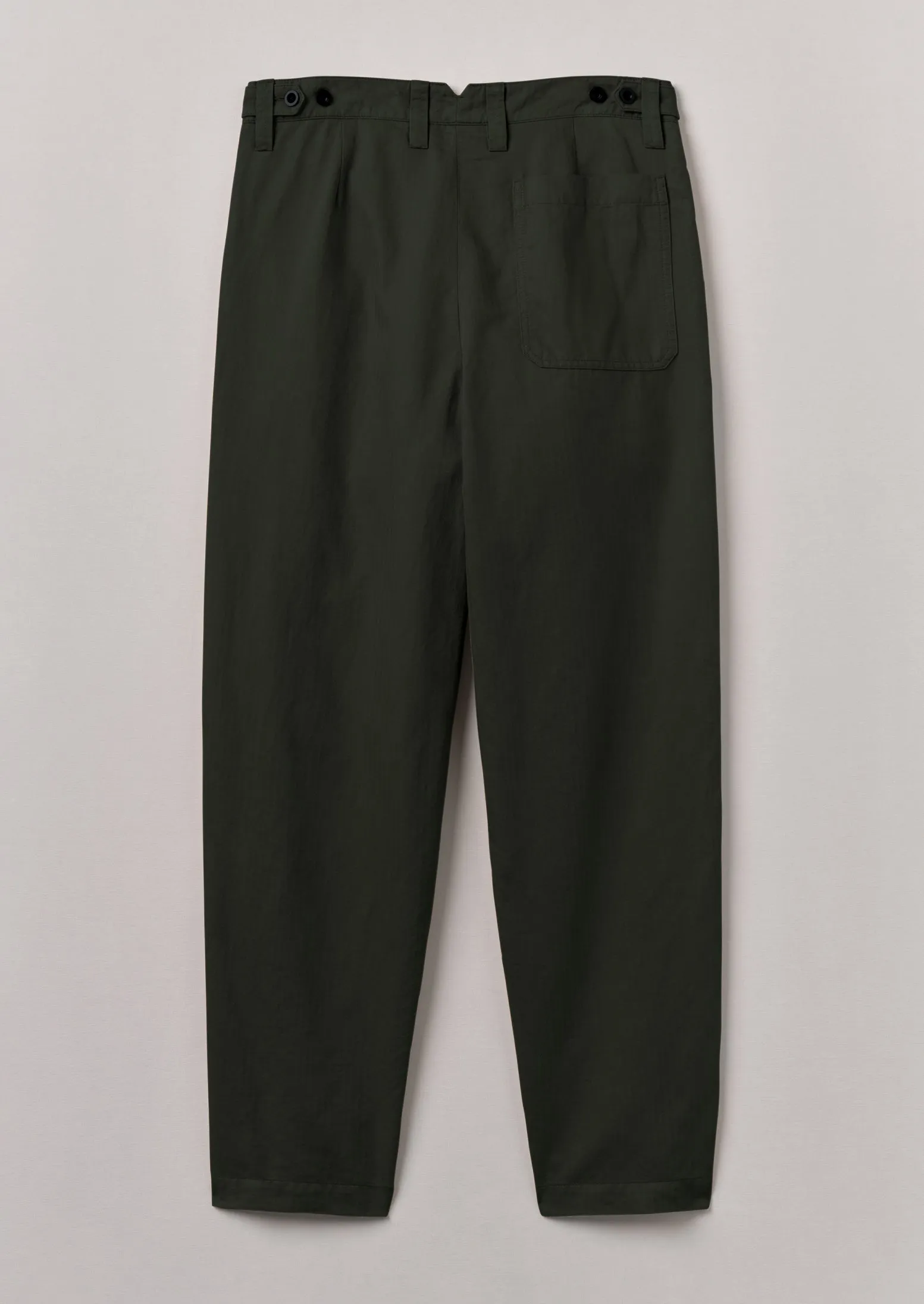 Duncan Cotton Hemp Herringbone Trousers | Forest Green sold by TOAST product image thumbnail 5