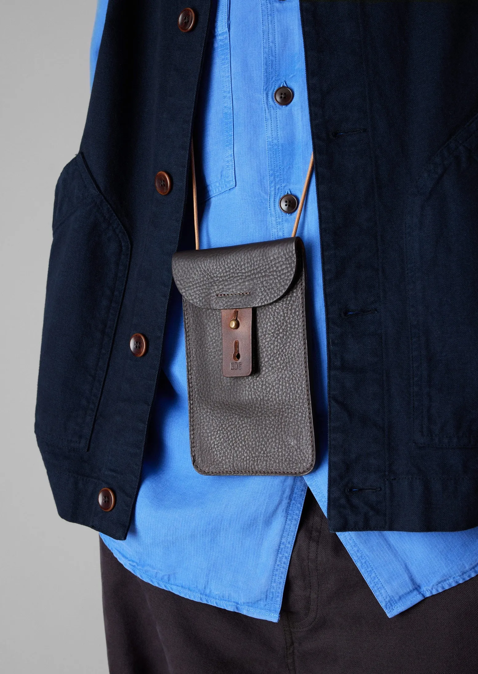 Bleu De Chauffe Leather Pouch | Marron Brown sold by TOAST product image thumbnail 2