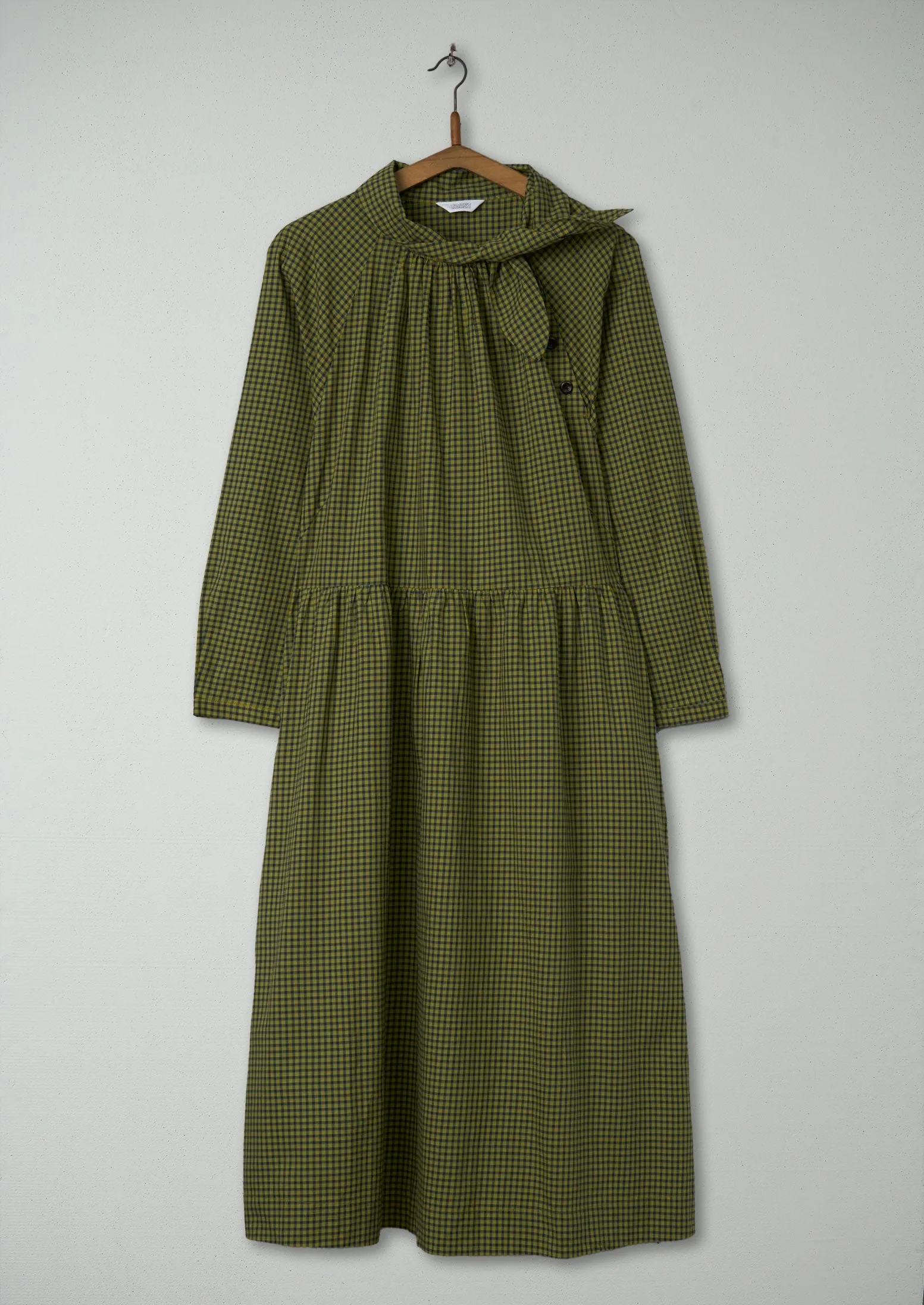 Reworn Check Cotton Dress Size 18 (646) | Olive sold by TOAST