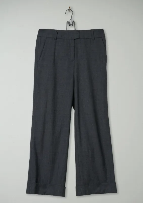 Reworn Panama Straight Leg Trousers Size L (462) | Grey sold by TOAST