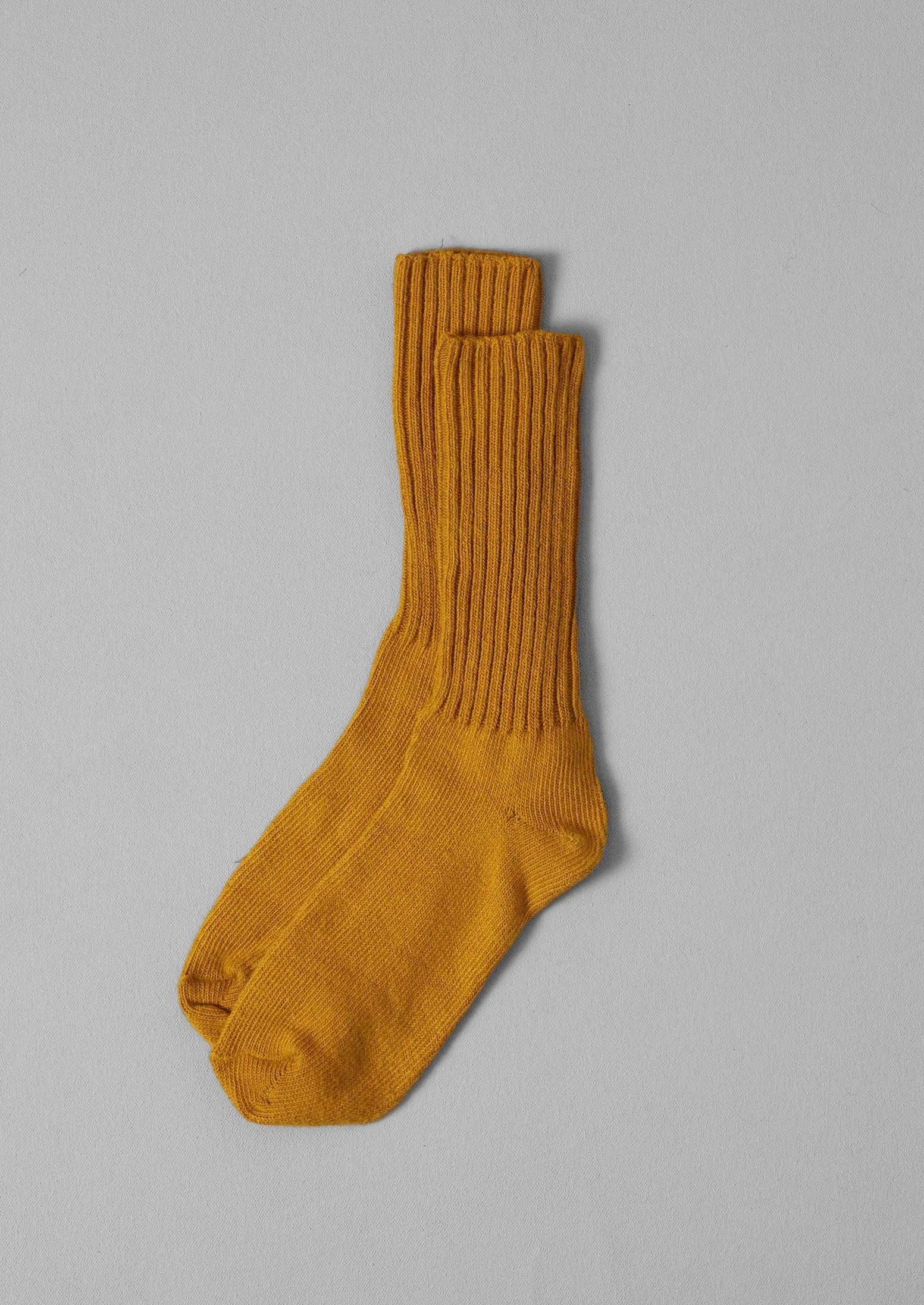 Escuyer Ribbed Socks | Mustard sold by TOAST