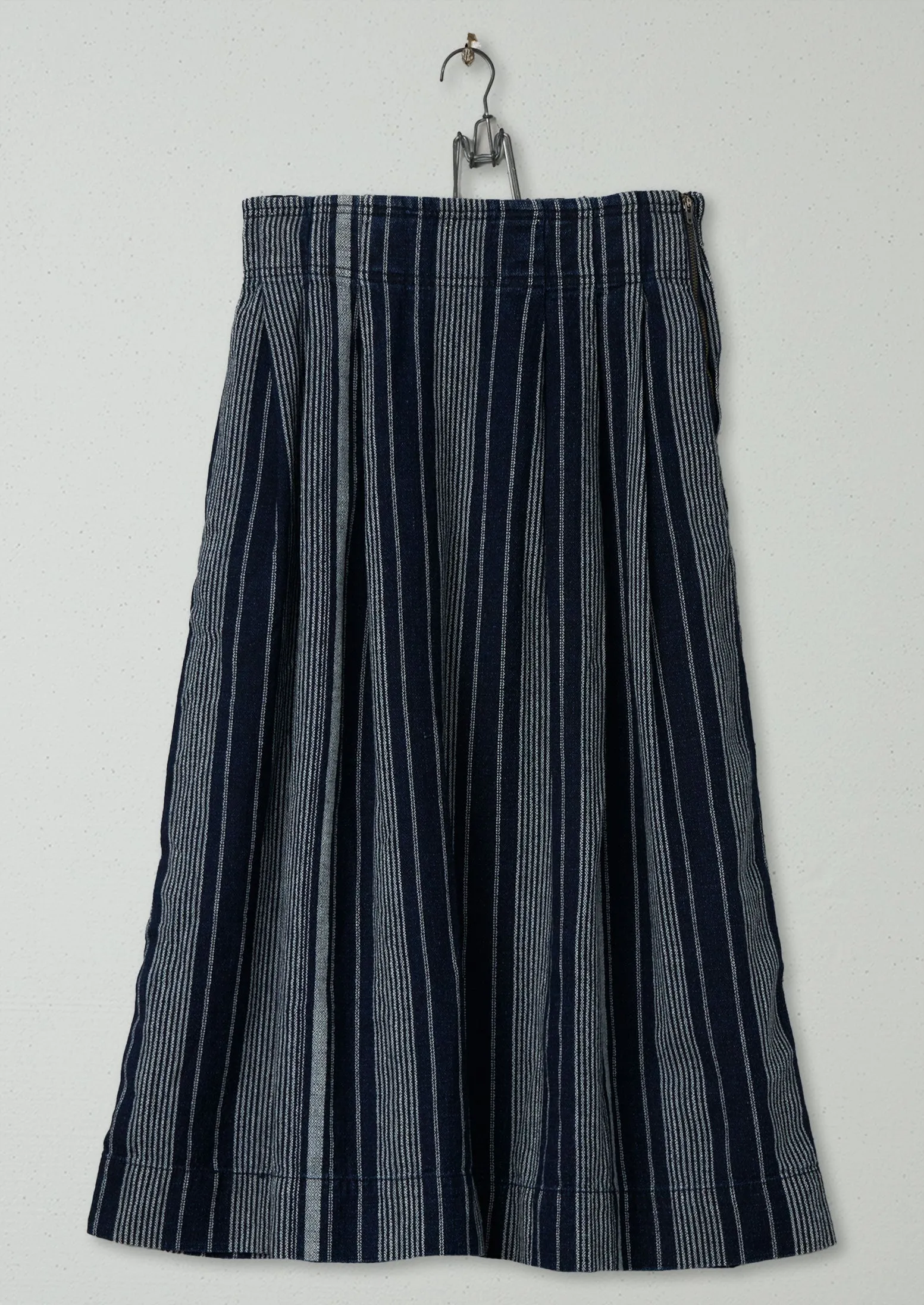 Reworn Stripe Cotton Linen Skirt Size 8 (125) | Multi sold by TOAST
