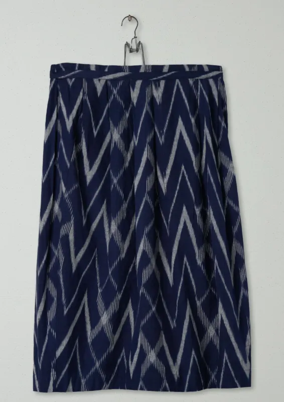 Reworn Ikat Cotton Skirt Size 16 (124) | Multi made by TOAST