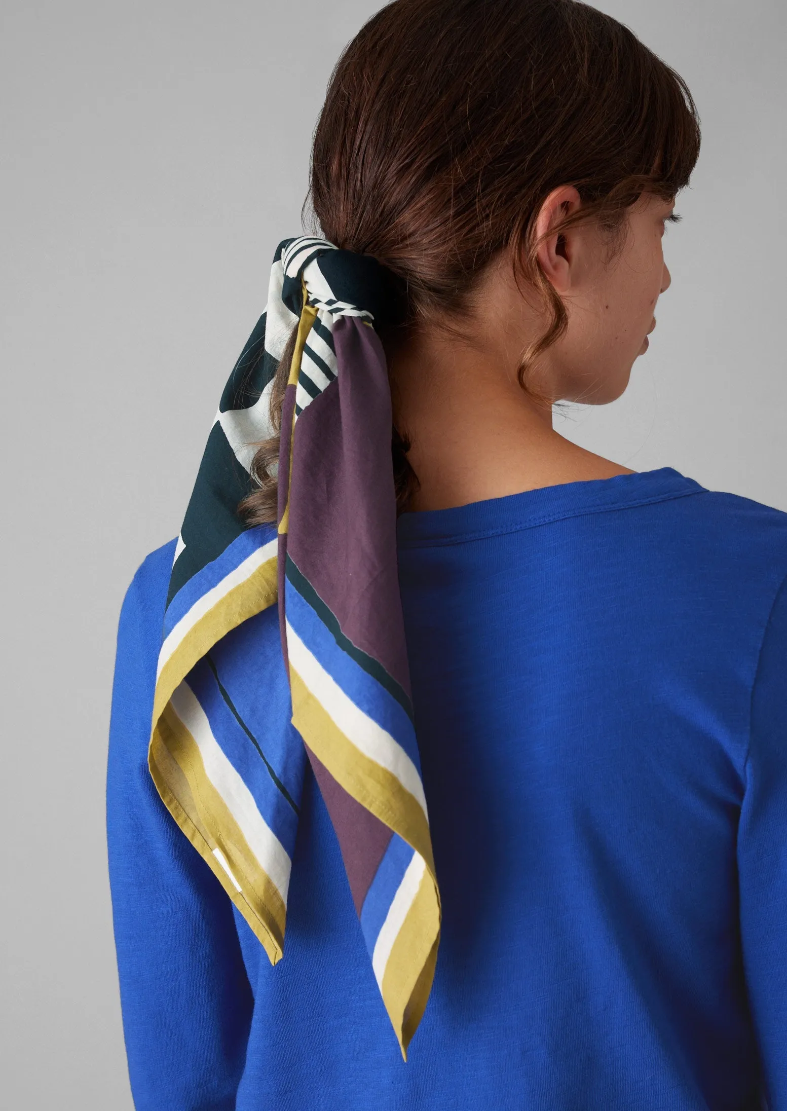 Geometric Print Cotton Bandana | Oil Multi sold by TOAST product image thumbnail 4