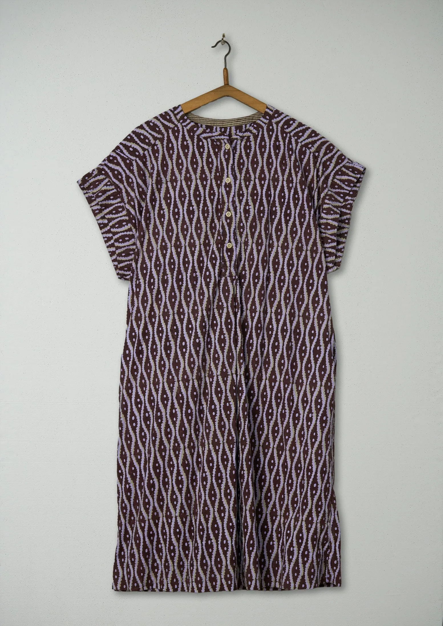 Reworn Block Print Cotton Dress Size L (728) | Multi sold by TOAST